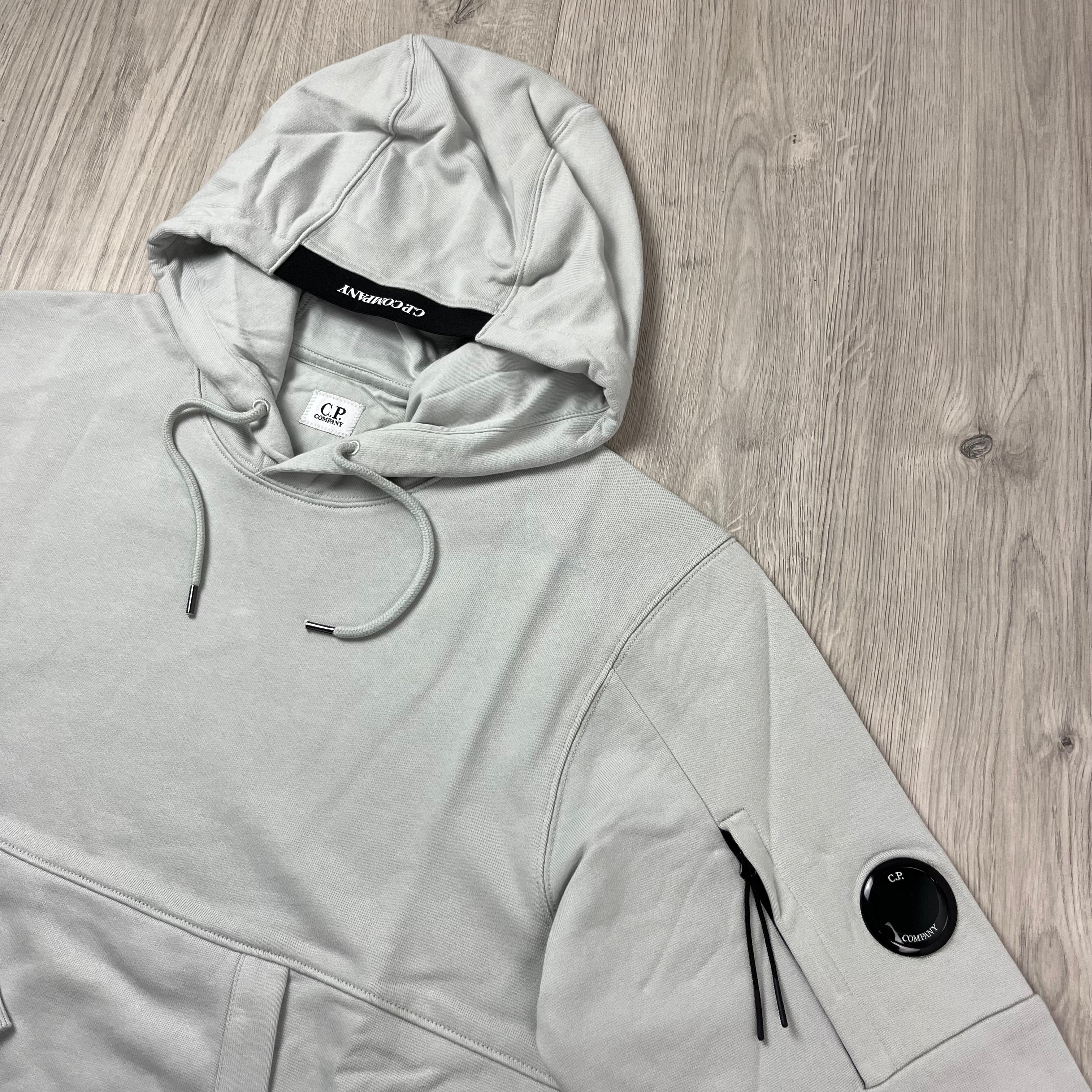 CP Company Raised Fleece Hoodie - Blue Fox -Usfansport