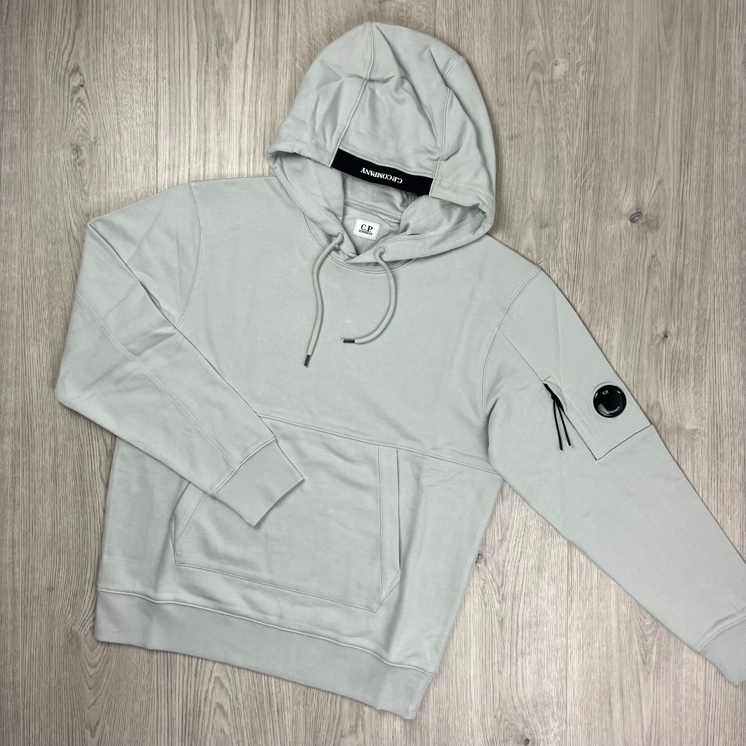 CP Company Raised Fleece Hoodie - Blue Fox -Usfansport