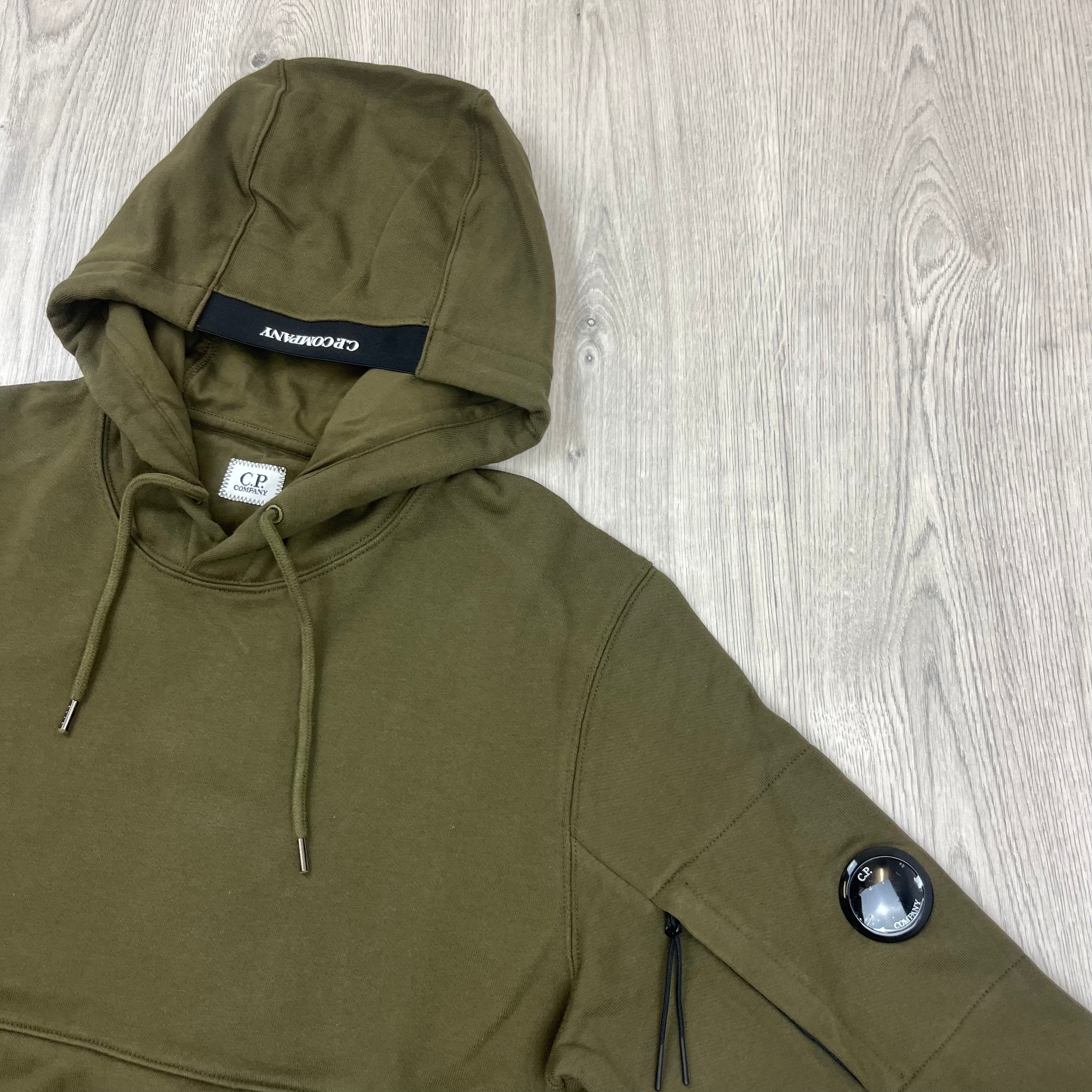 CP Company Raised Fleece Hoodie - Ivy Green -Usfansport