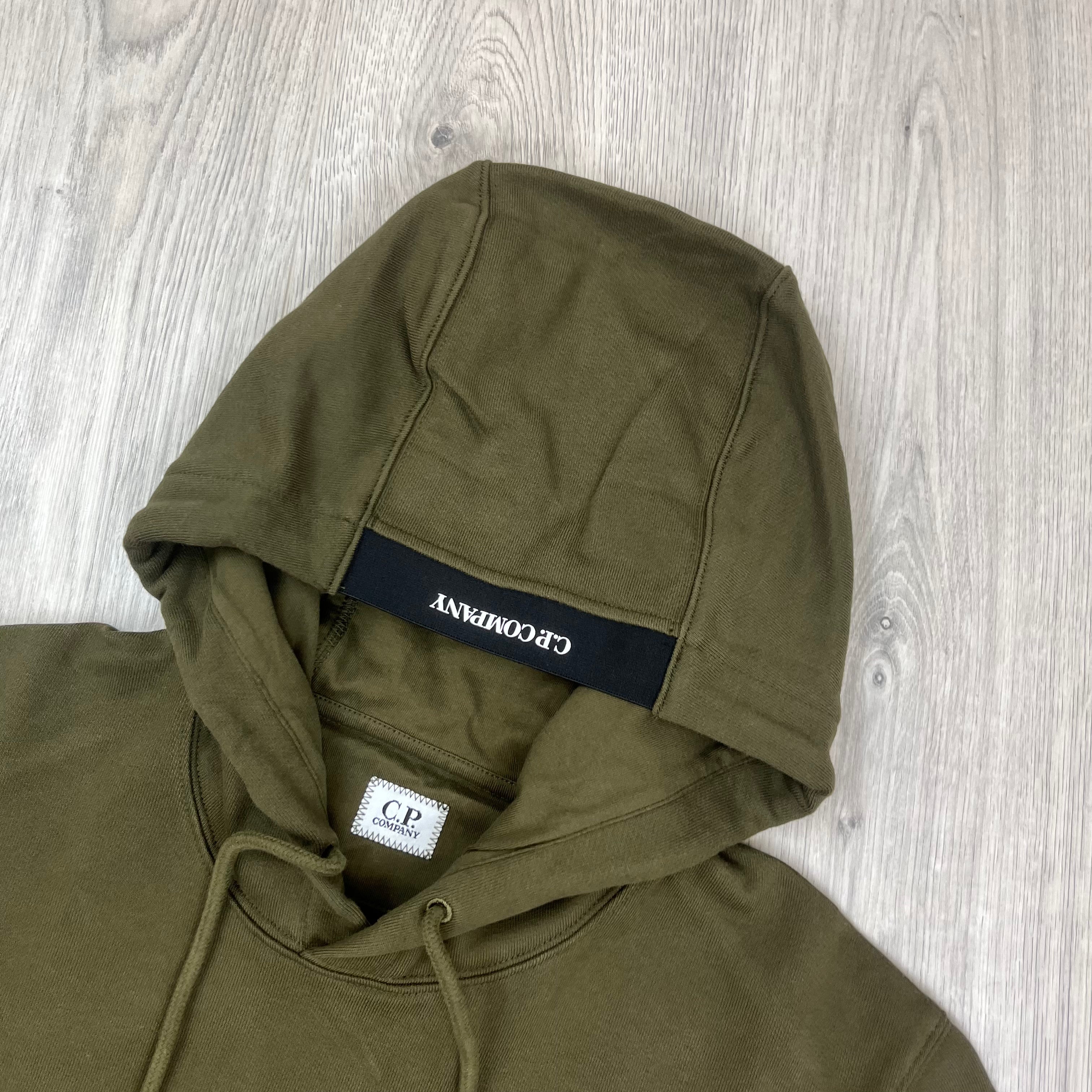 CP Company Raised Fleece Hoodie - Ivy Green -Usfansport