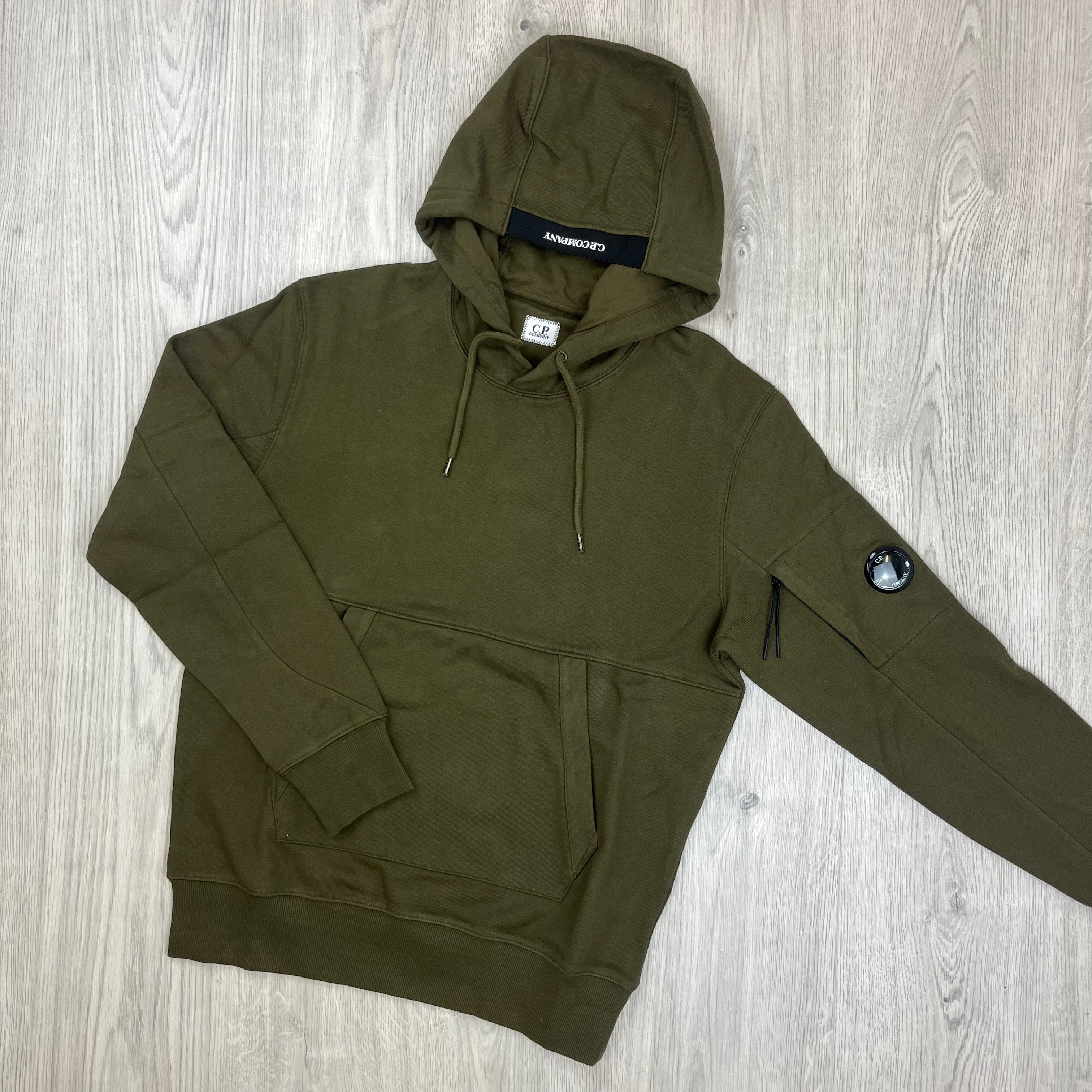CP Company Raised Fleece Hoodie - Ivy Green -Usfansport