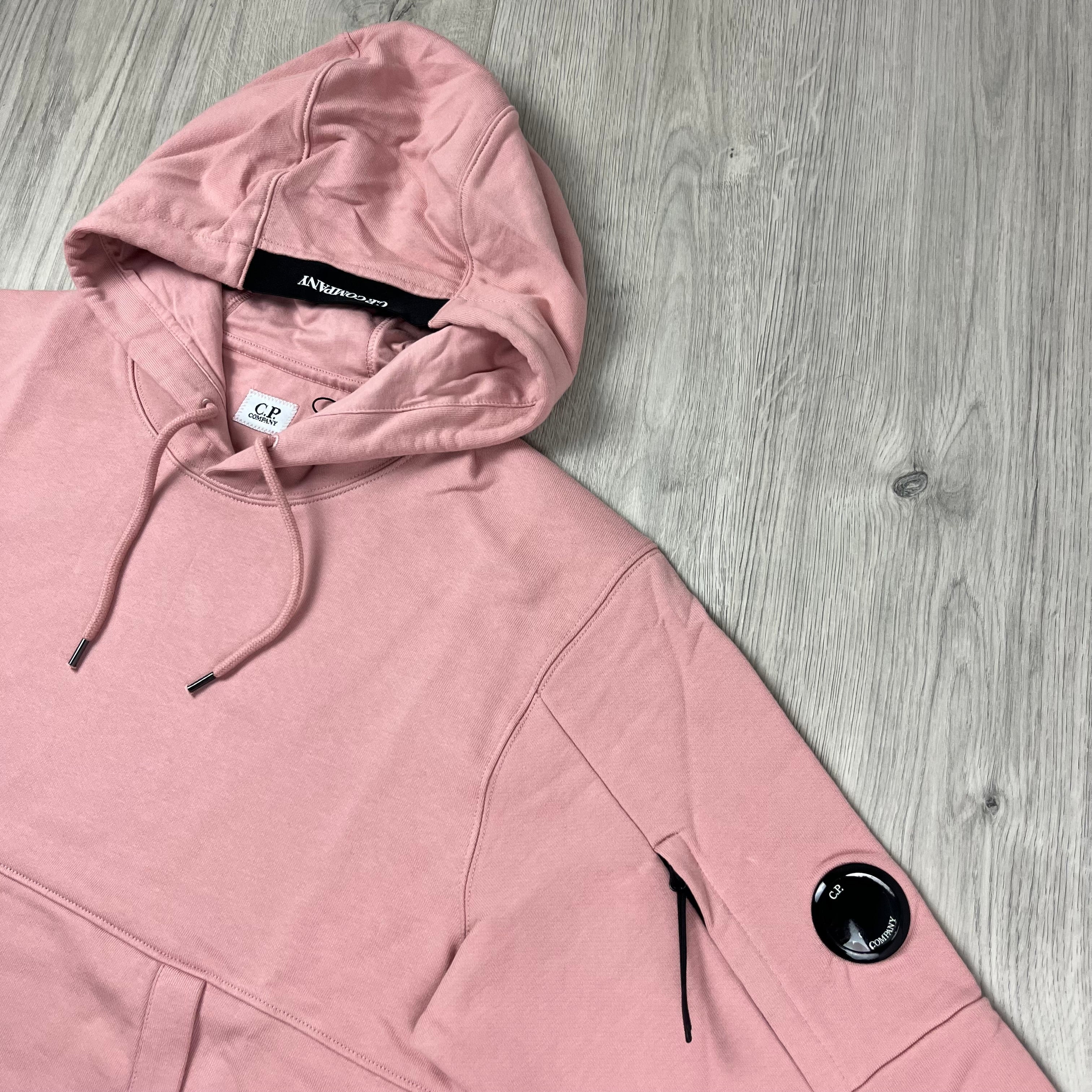 CP Company Raised Fleece Hoodie - Misty Rose -Usfansport