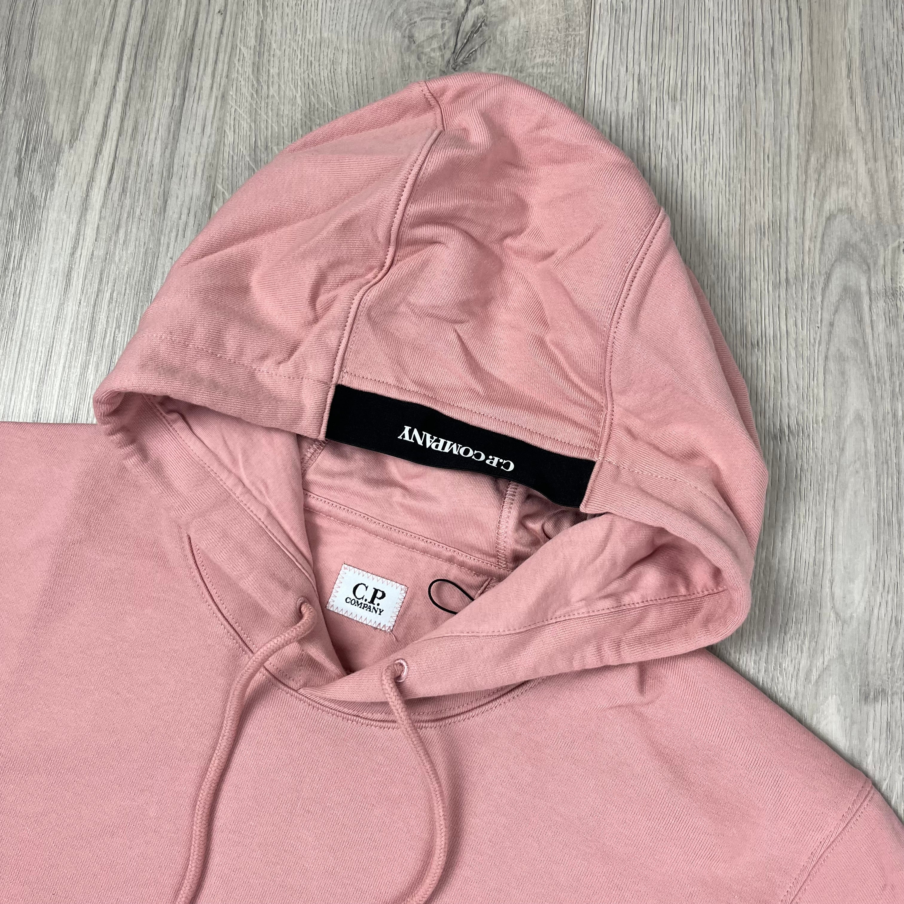 CP Company Raised Fleece Hoodie - Misty Rose -Usfansport