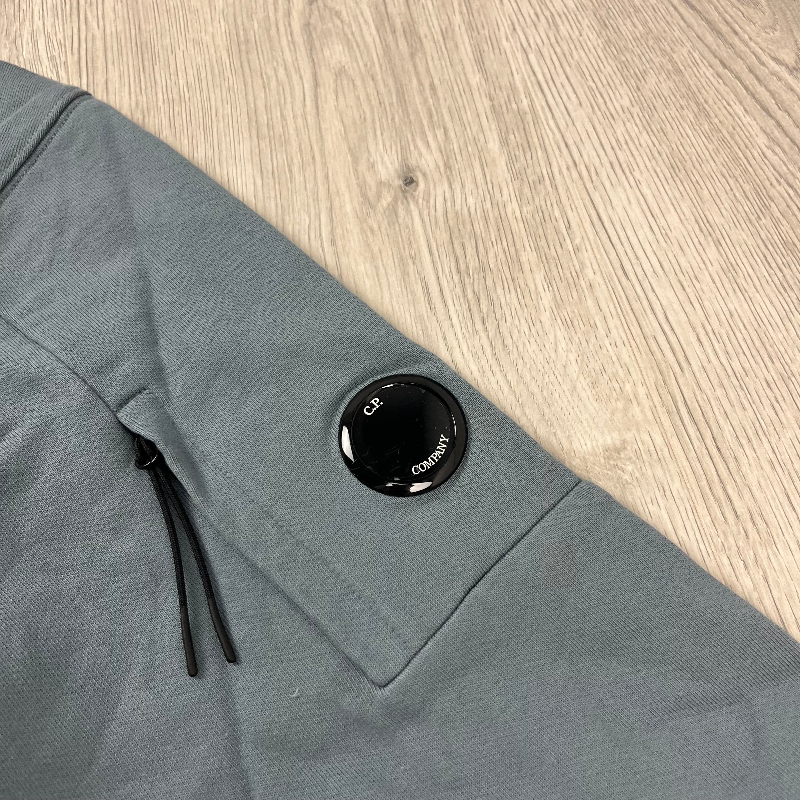 CP Company Raised Fleece Hoodie - Stormy -Usfansport