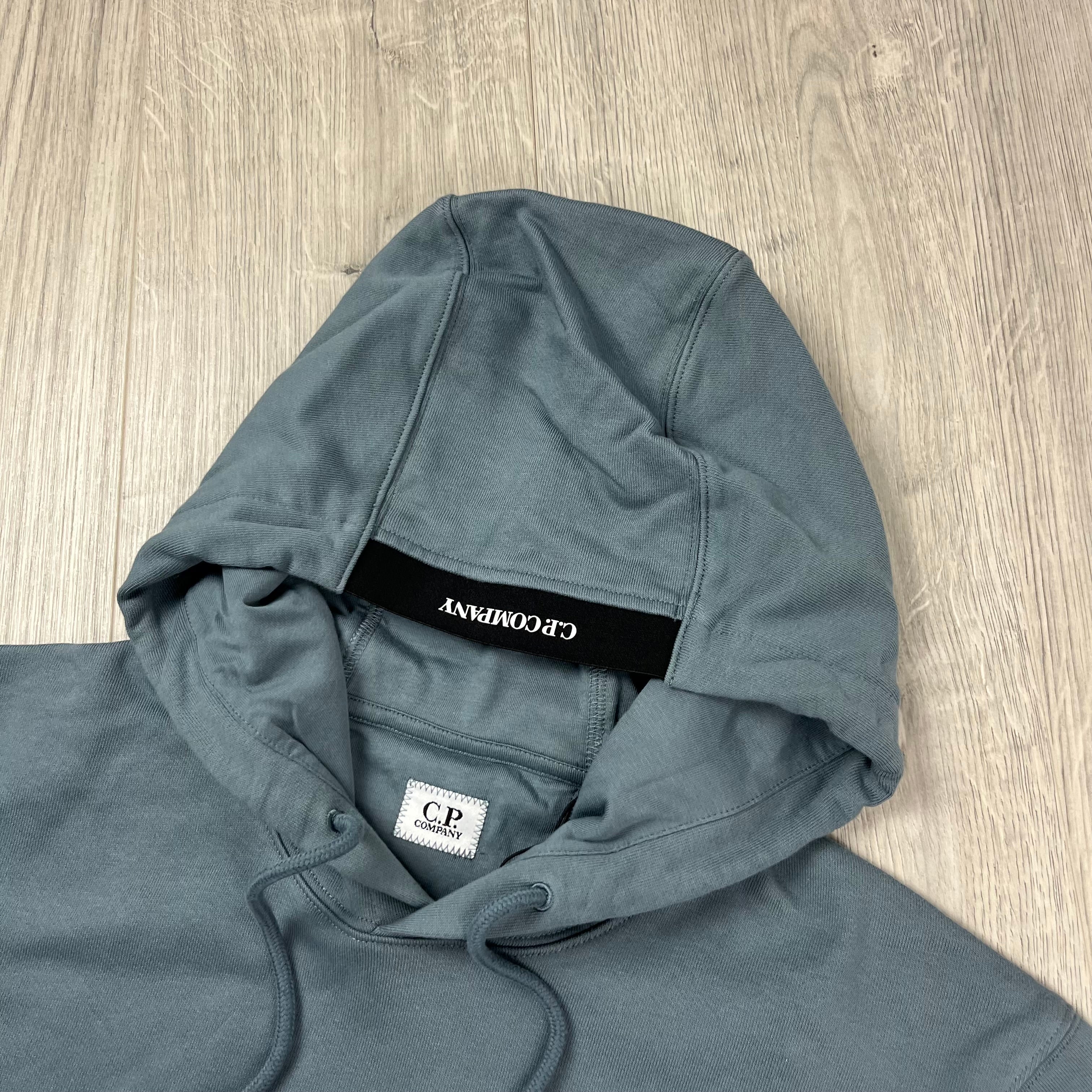 CP Company Raised Fleece Hoodie - Stormy -Usfansport