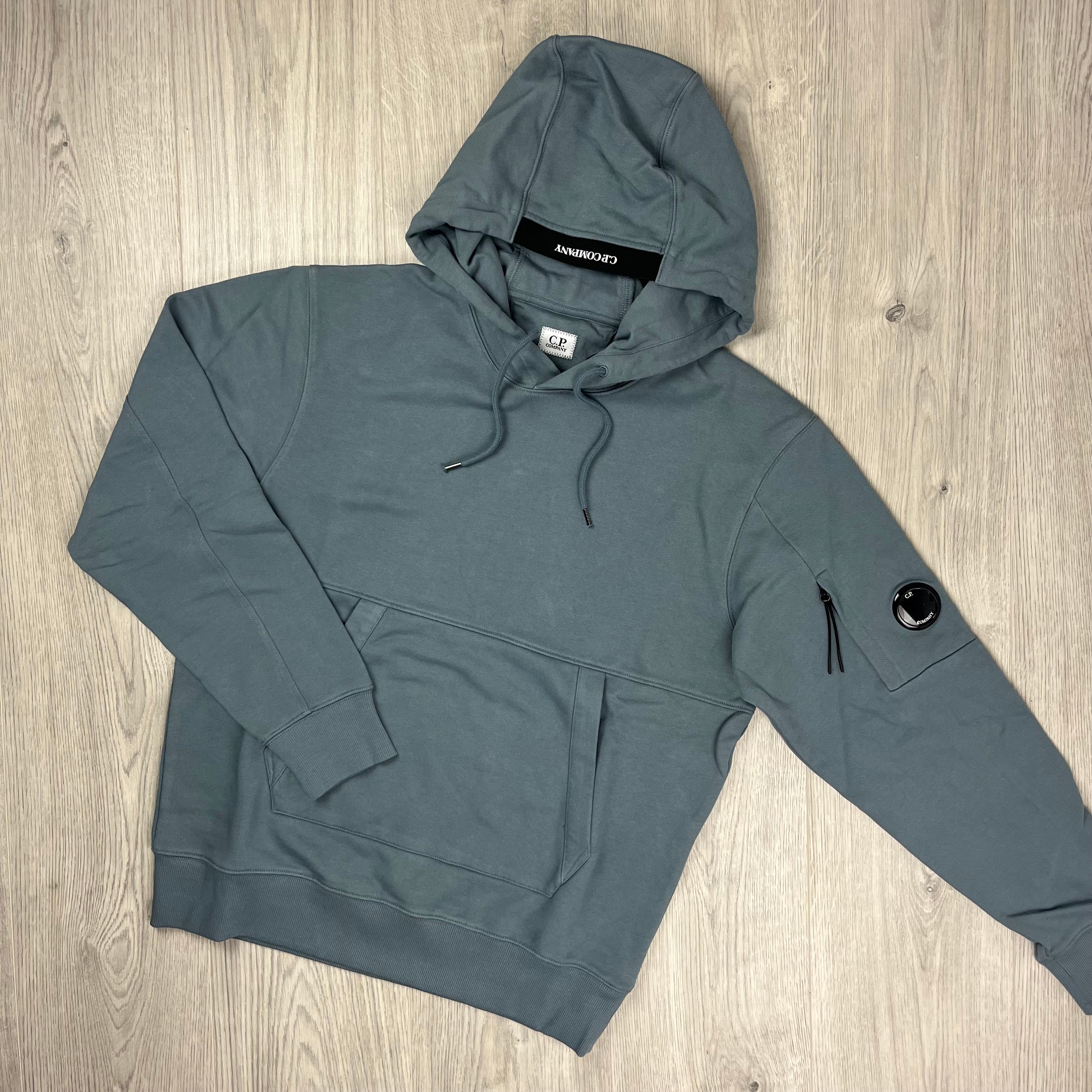 CP Company Raised Fleece Hoodie - Stormy -Usfansport