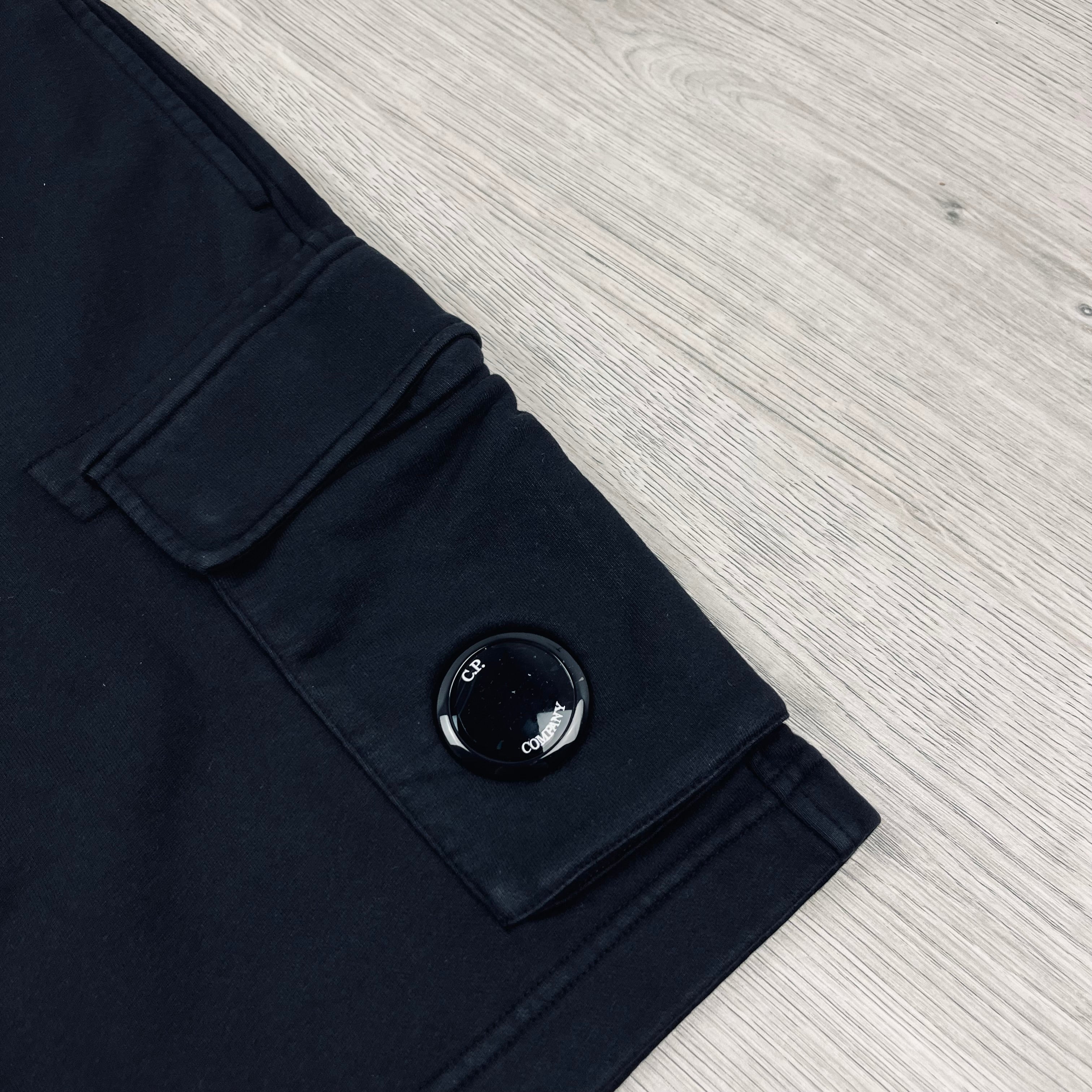 CP Company Raised Fleece Jersey Shorts - Black -Usfansport