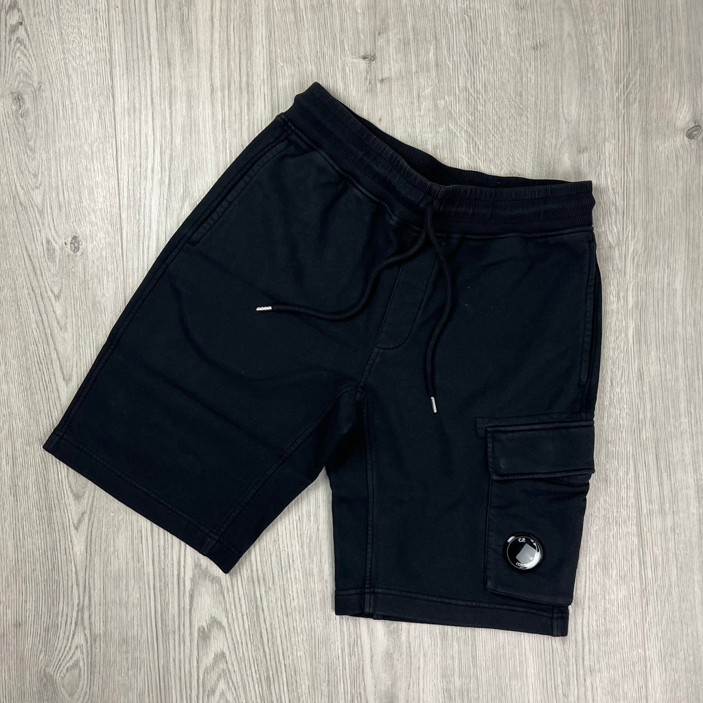 CP Company Raised Fleece Jersey Shorts - Black -Usfansport