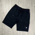 CP Company Raised Fleece Jersey Shorts - Black -Usfansport