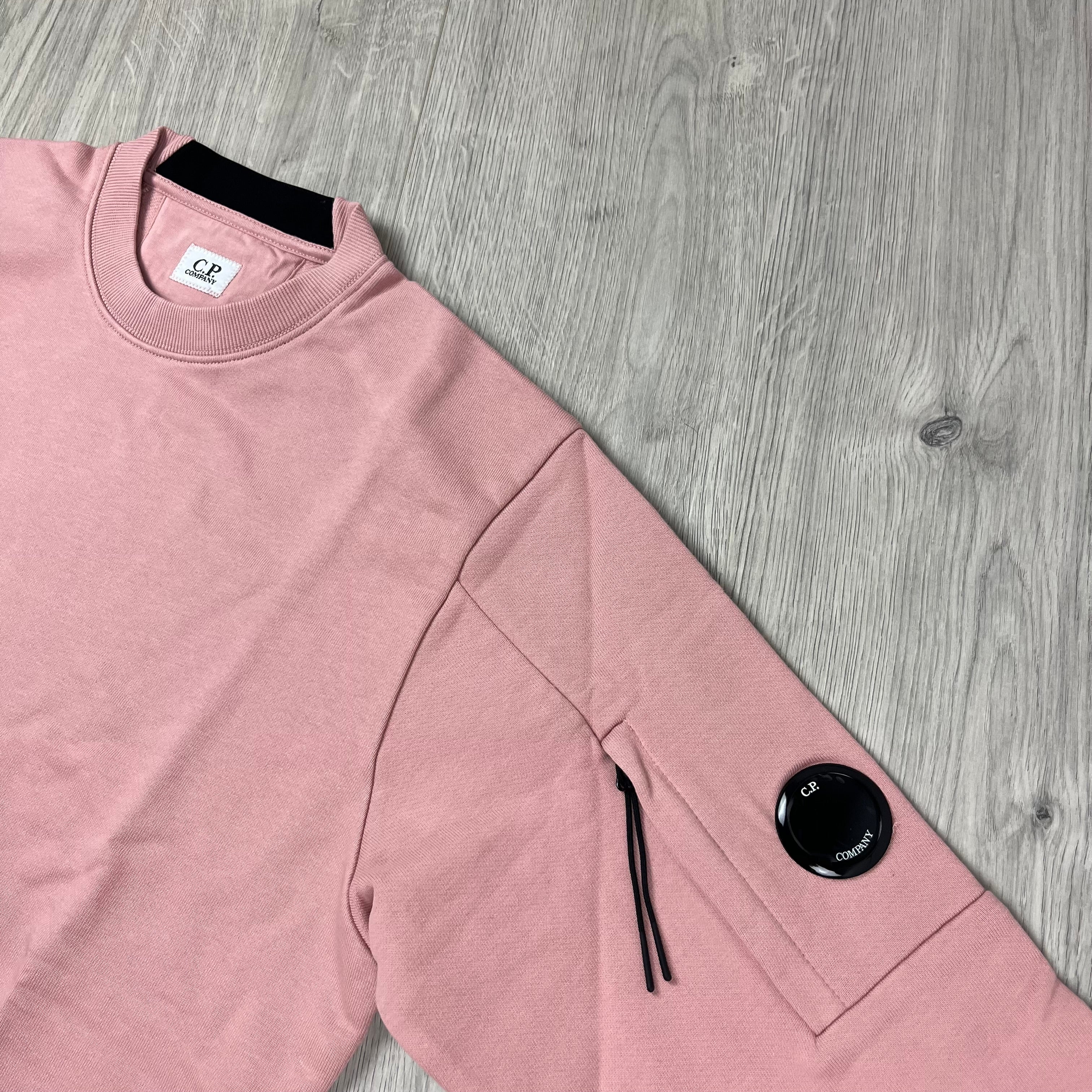 CP Company Raised Fleece Sweatshirt - Misty Rose -Usfansport