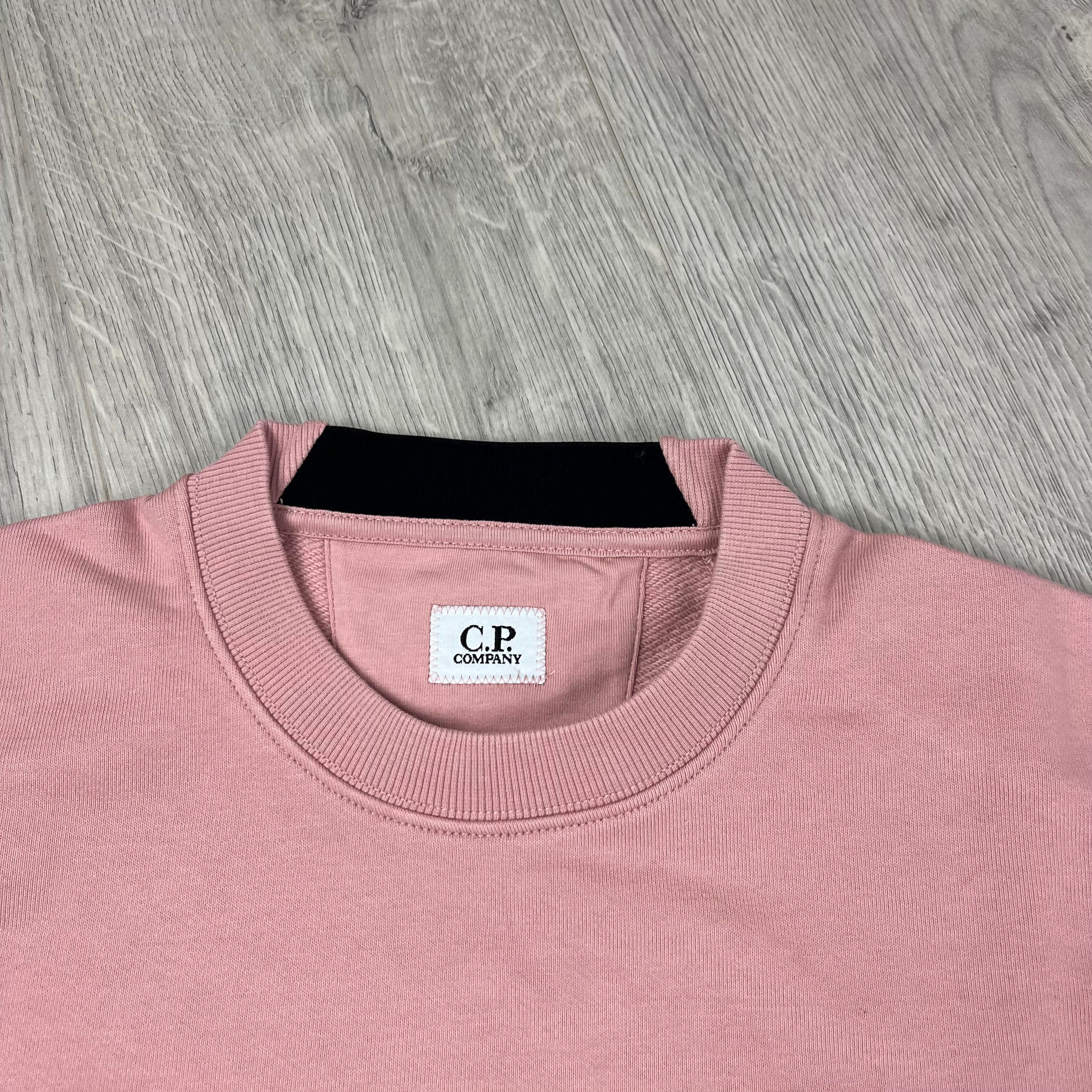 CP Company Raised Fleece Sweatshirt - Misty Rose -Usfansport
