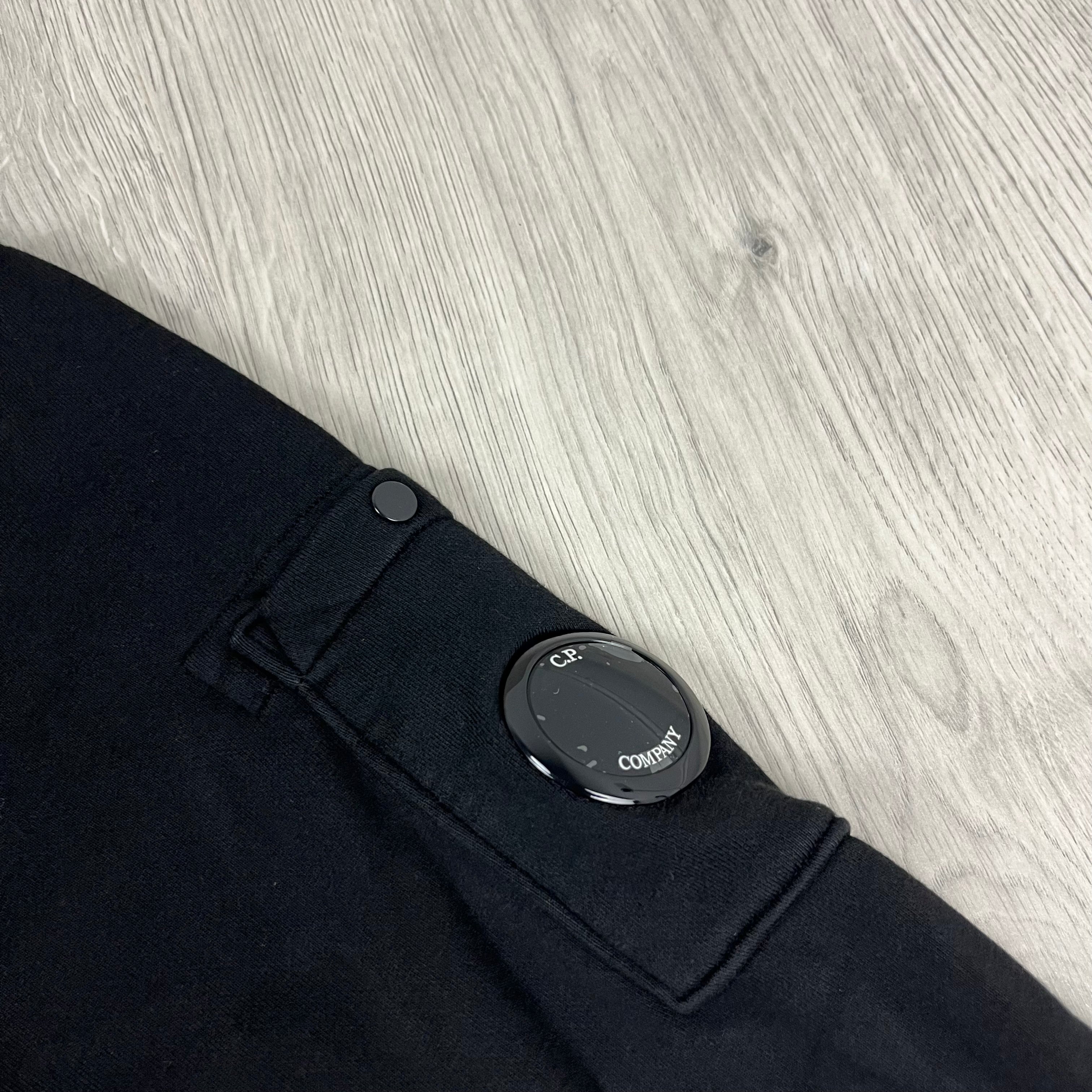 CP Company Raised Fleece Zip Sweatshirt - Black -Usfansport
