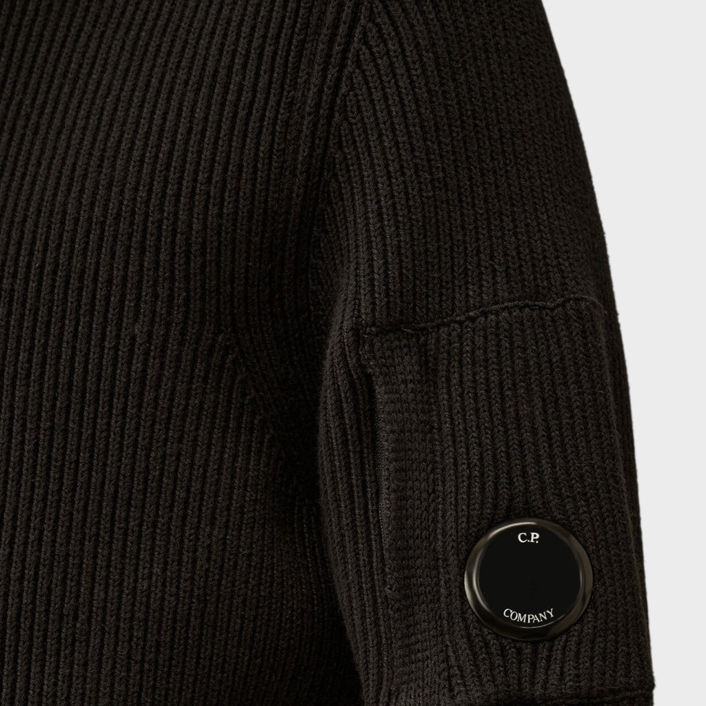 C. P. Company Full Rib Crewneck Lens Sweater I Sort