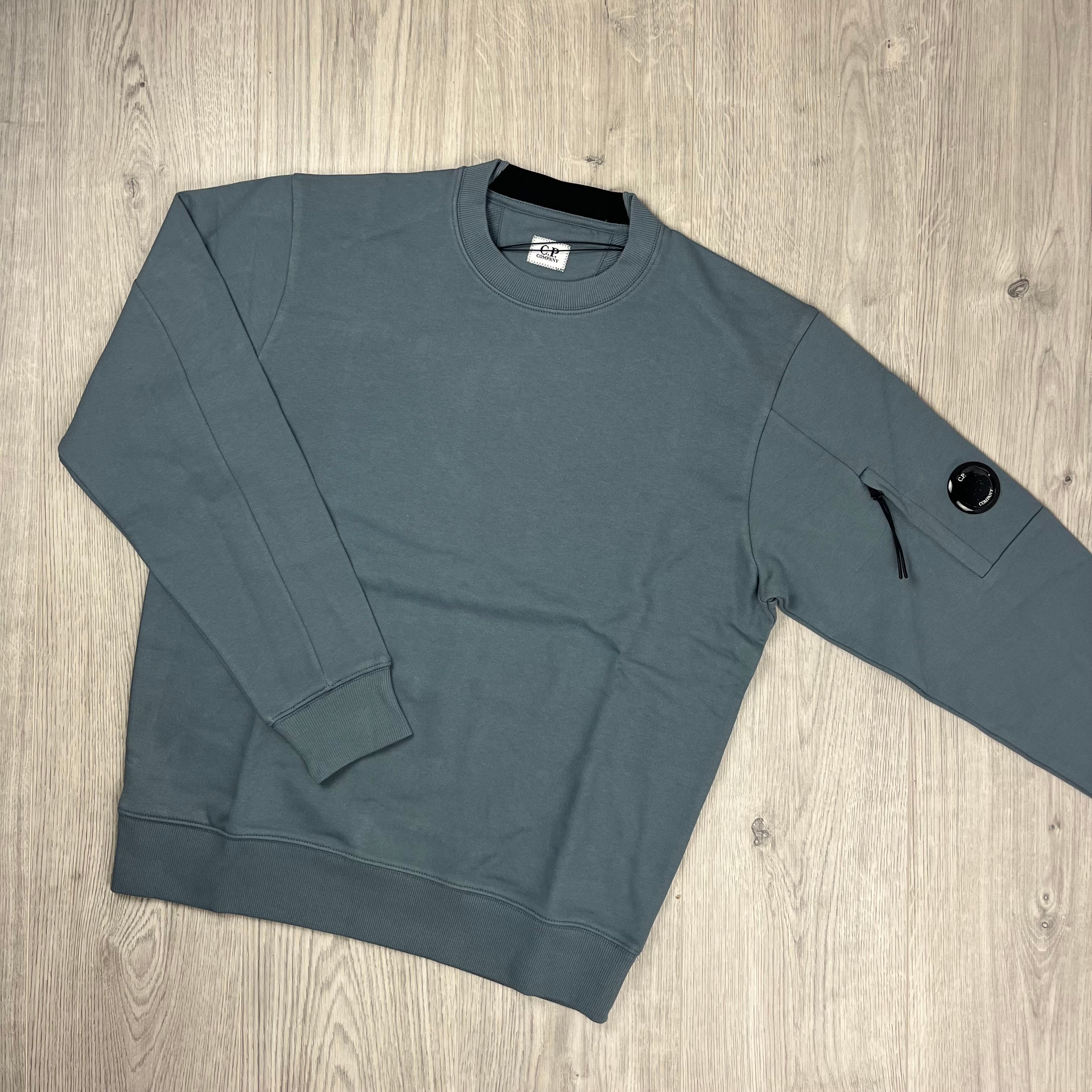 CP Company Raised Fleece Sweatshirt - Stormy -Usfansport