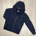 CP Company Raised Fleece Zip Hoodie - Navy -Usfansport