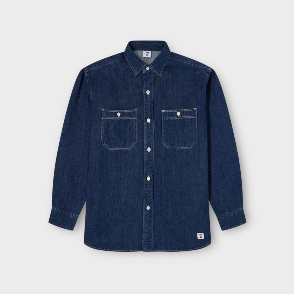 Edwin Work Shirt I Blue Dark Used