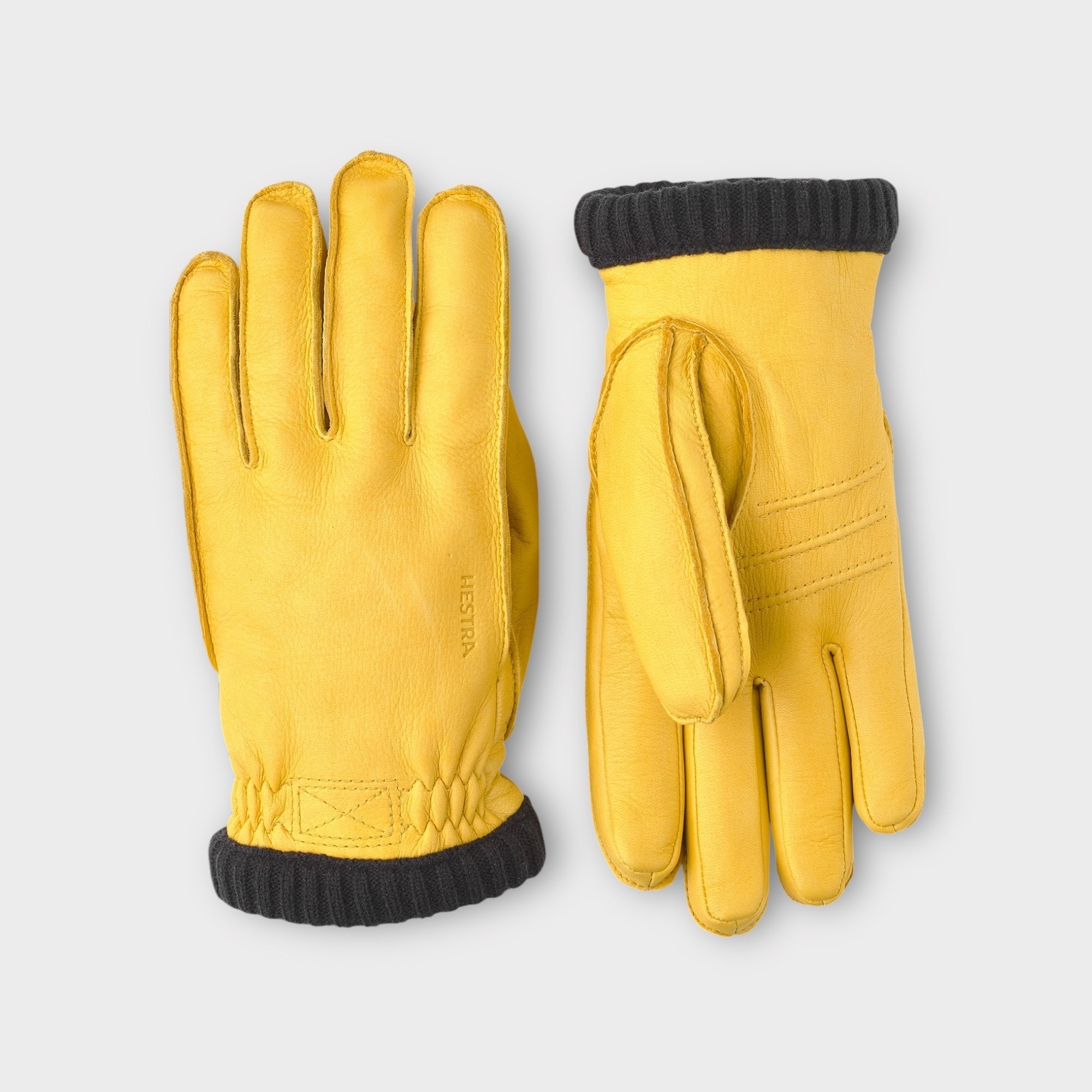 Hestra Deerskin Primaloft Rib I Gul