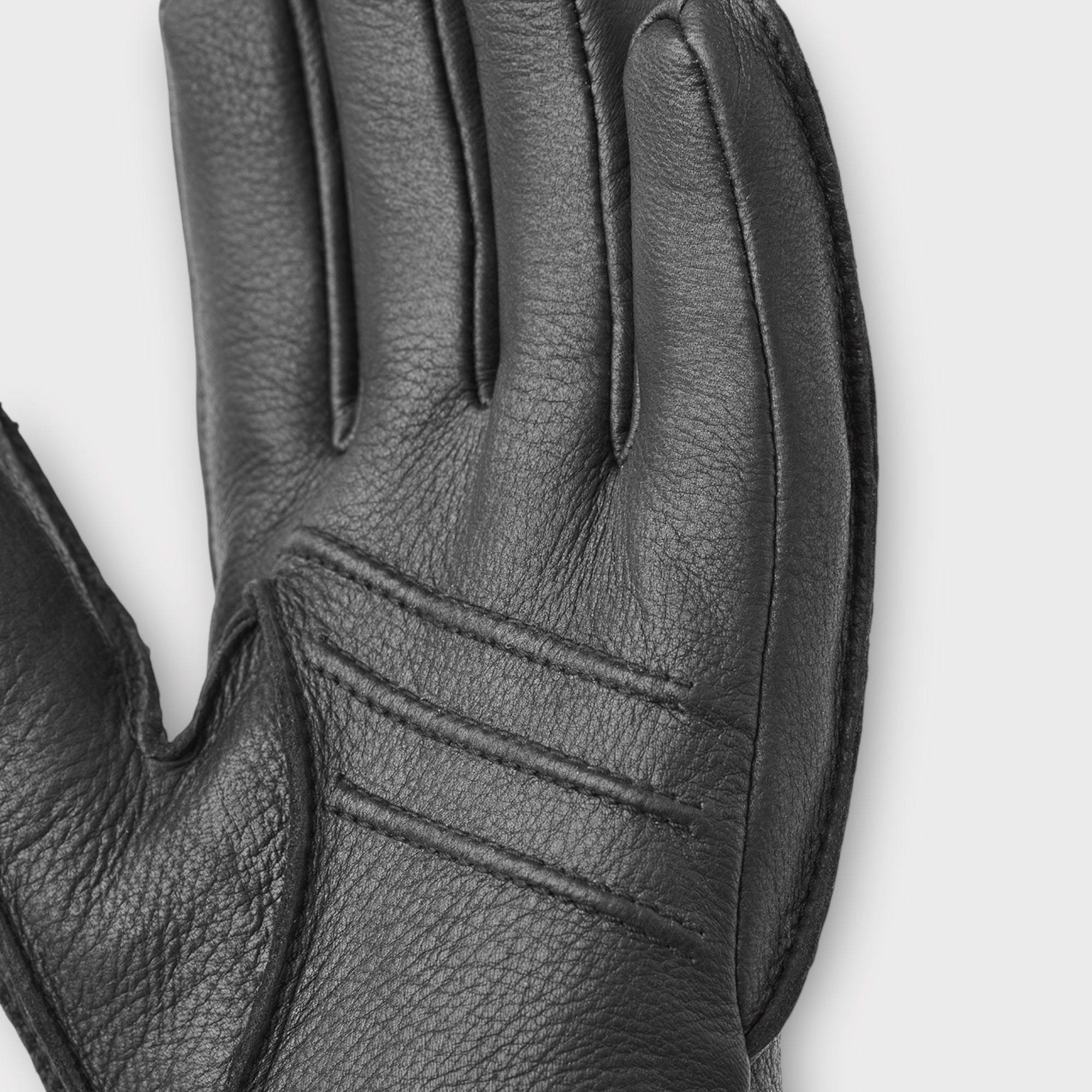 Hestra Deerskin Primaloft Rib I Sort