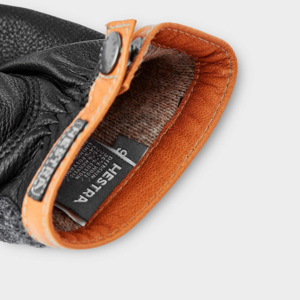 Hestra Deerskin Uld Tricot I Charcoal/Sort