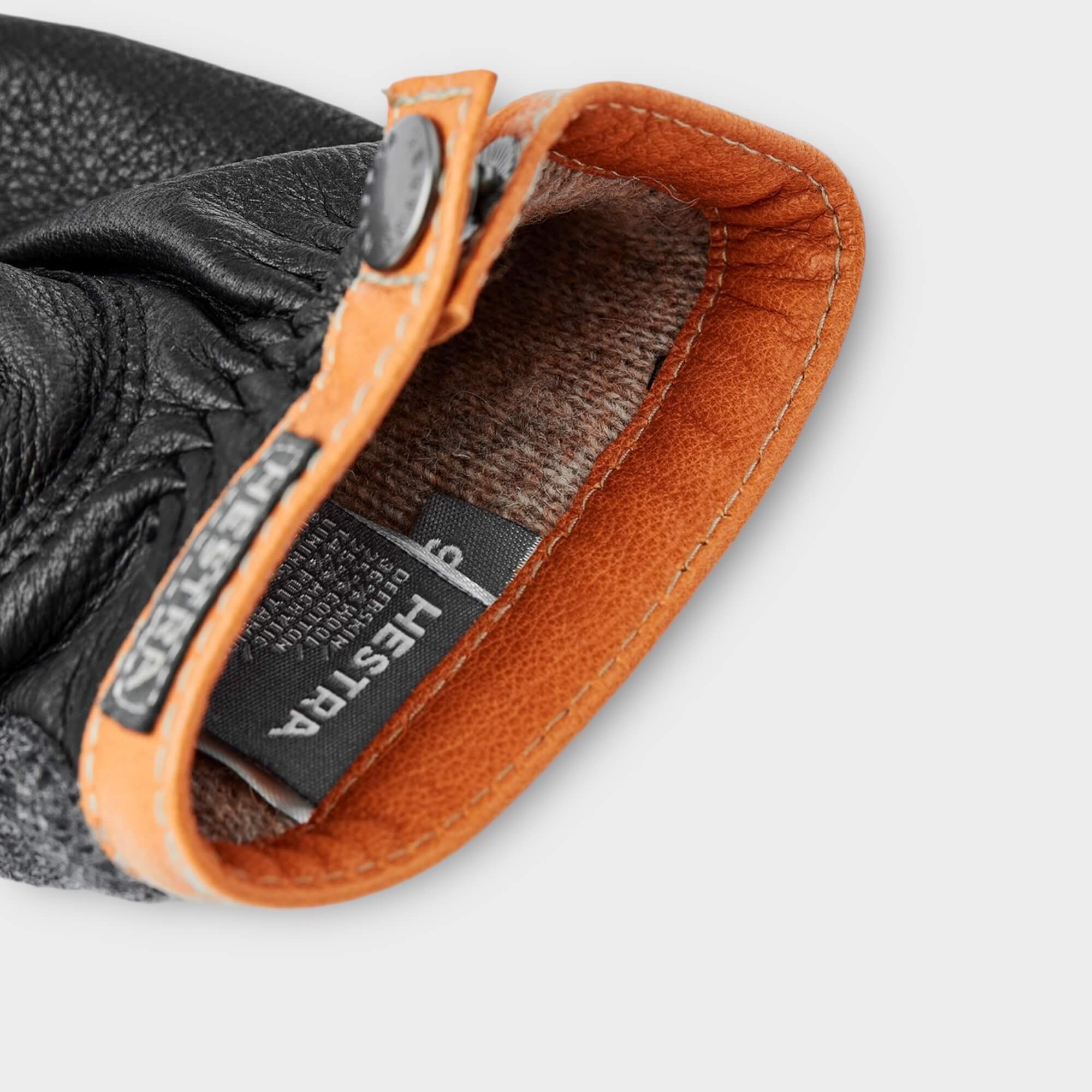 Hestra Deerskin Uld Tricot I Charcoal/Sort