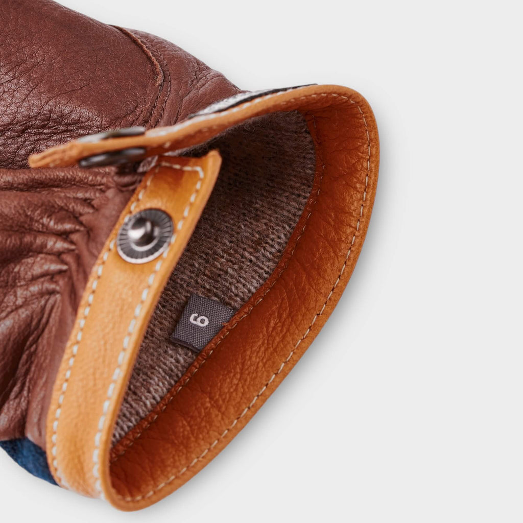Hestra Deerskin Uld Tricot I Navy/Brun
