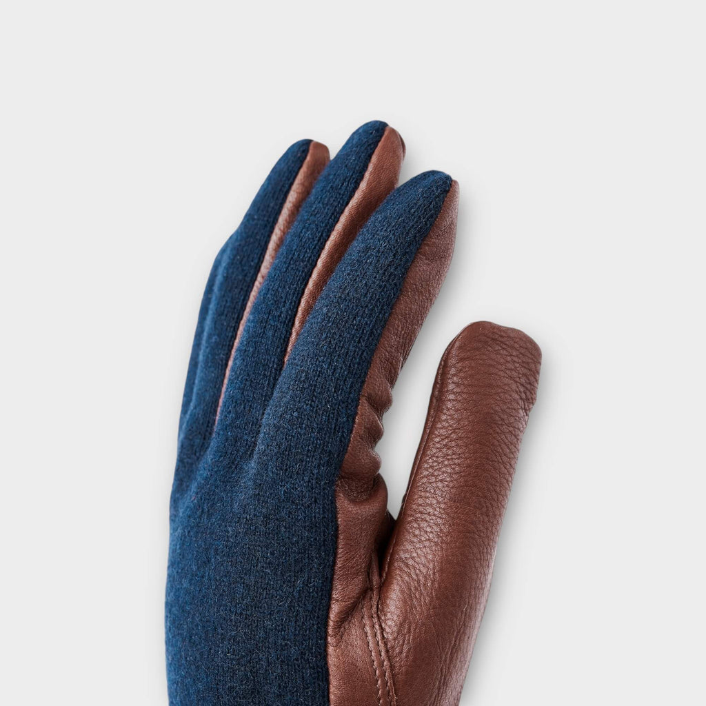 Hestra Deerskin Uld Tricot I Navy/Brun