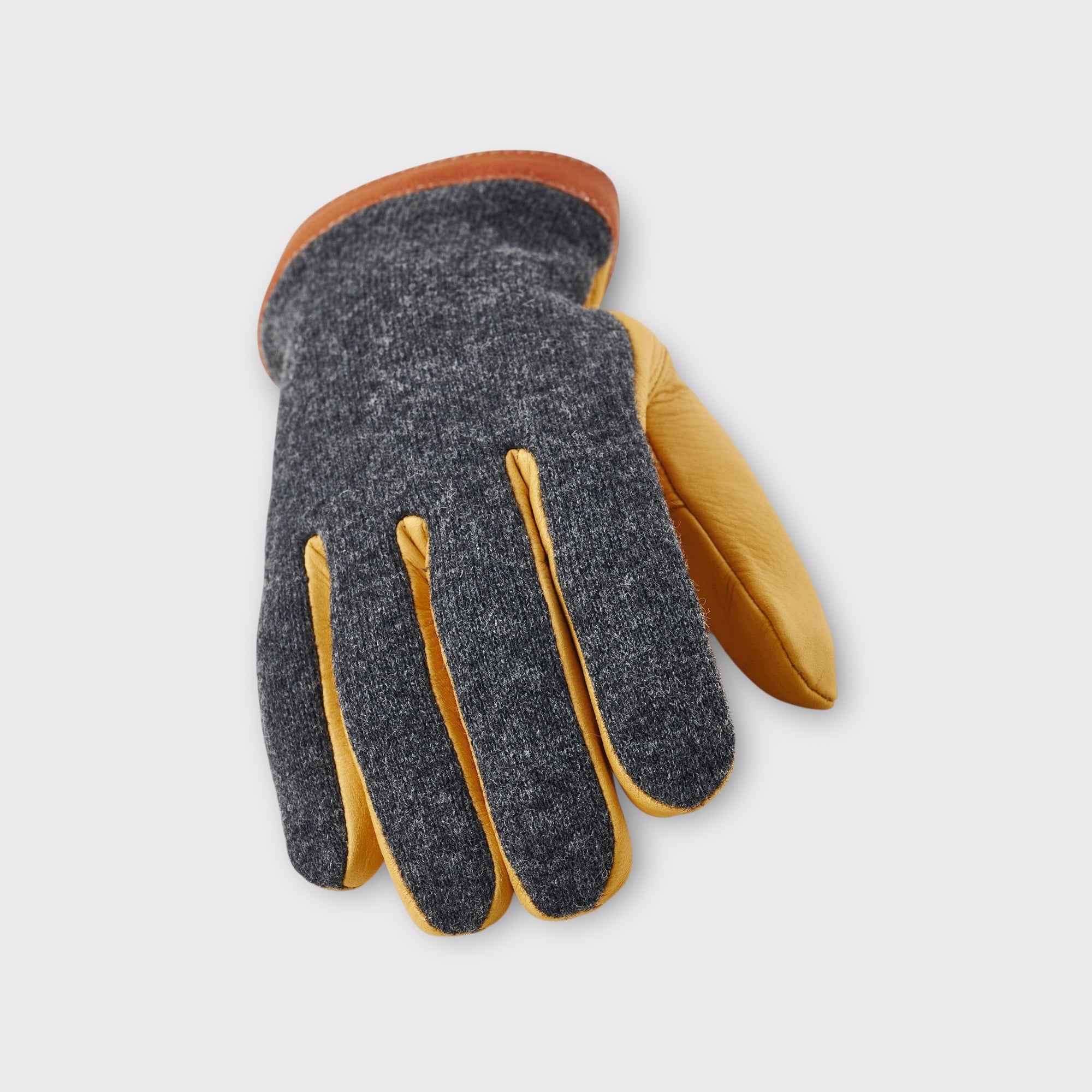 Hestra Wool Tricot I Charcoal/Yellow