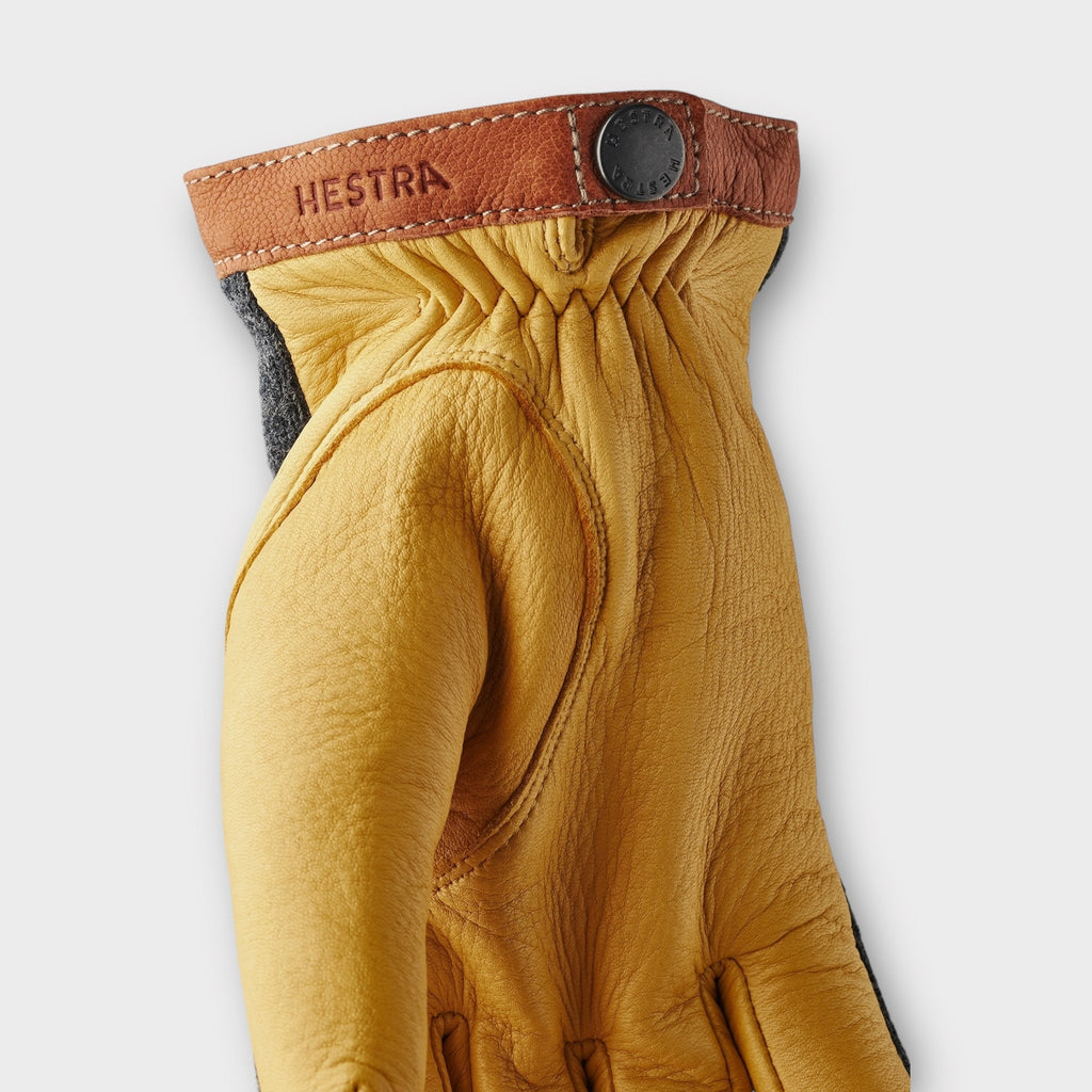 Hestra Wool Tricot I Charcoal/Yellow
