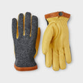 Hestra Wool Tricot I Charcoal/Yellow