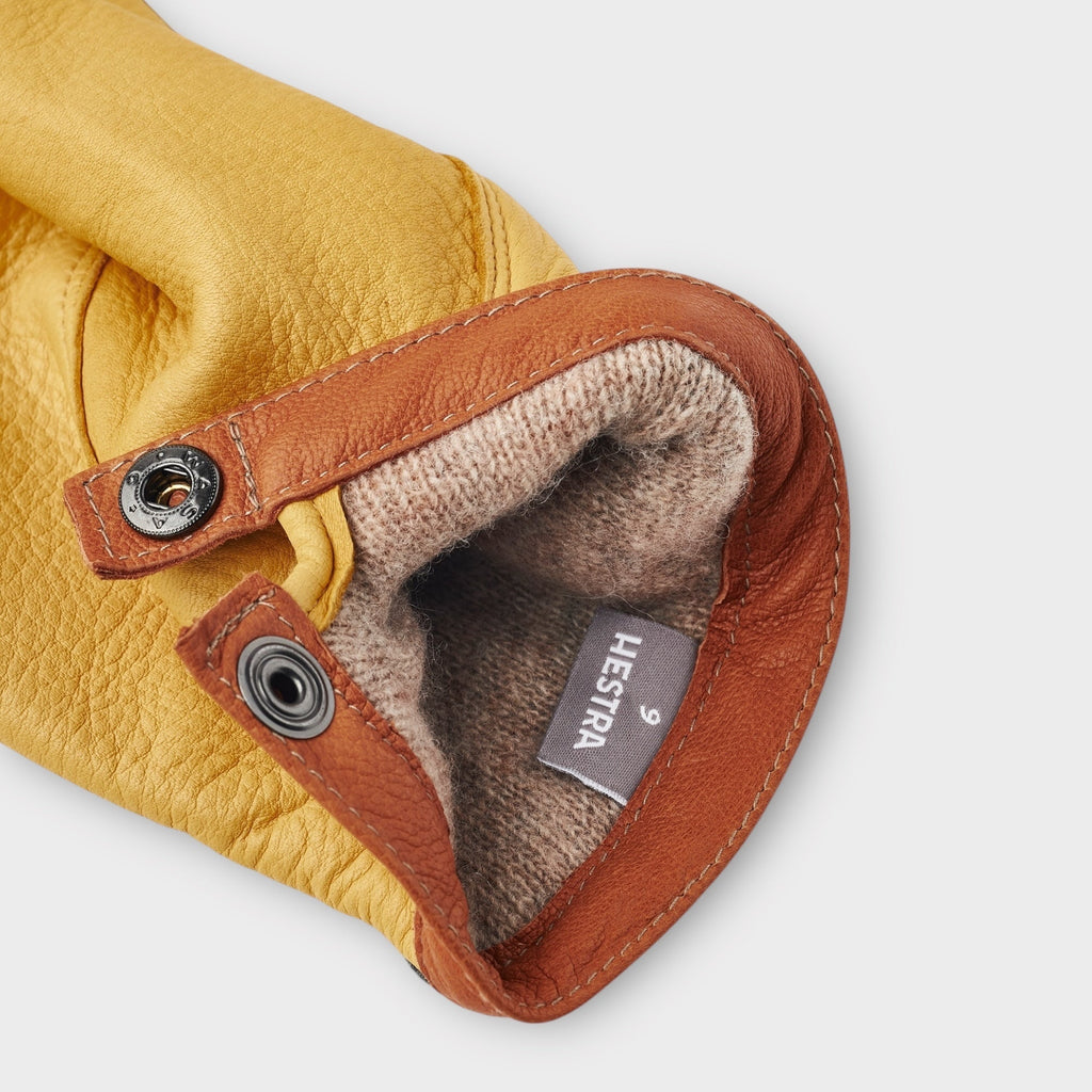 Hestra Wool Tricot I Charcoal/Yellow