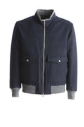 Bomber con collo alto e tasche