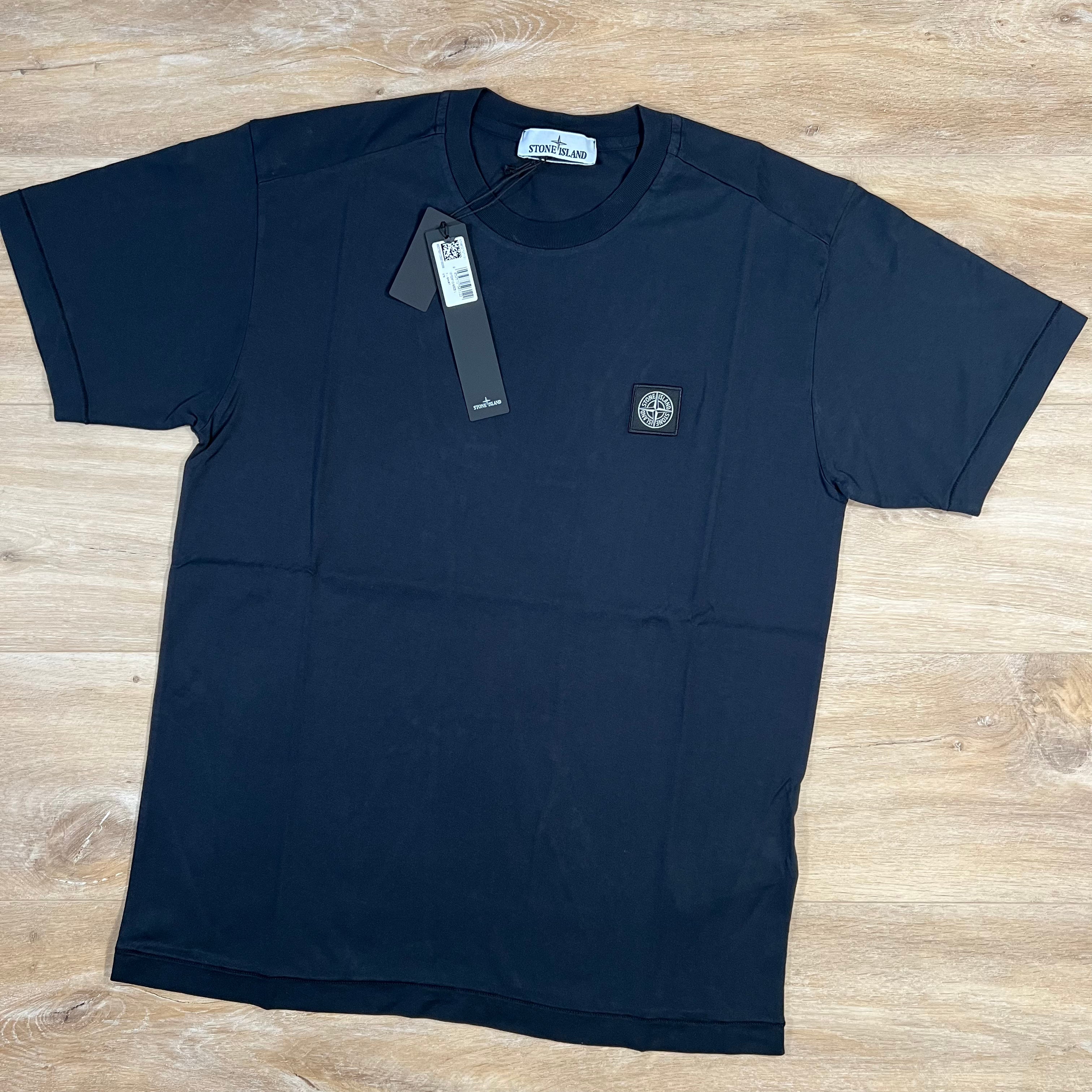 Stone Island Patch Logo T-Shirt in Navy -Usfansport