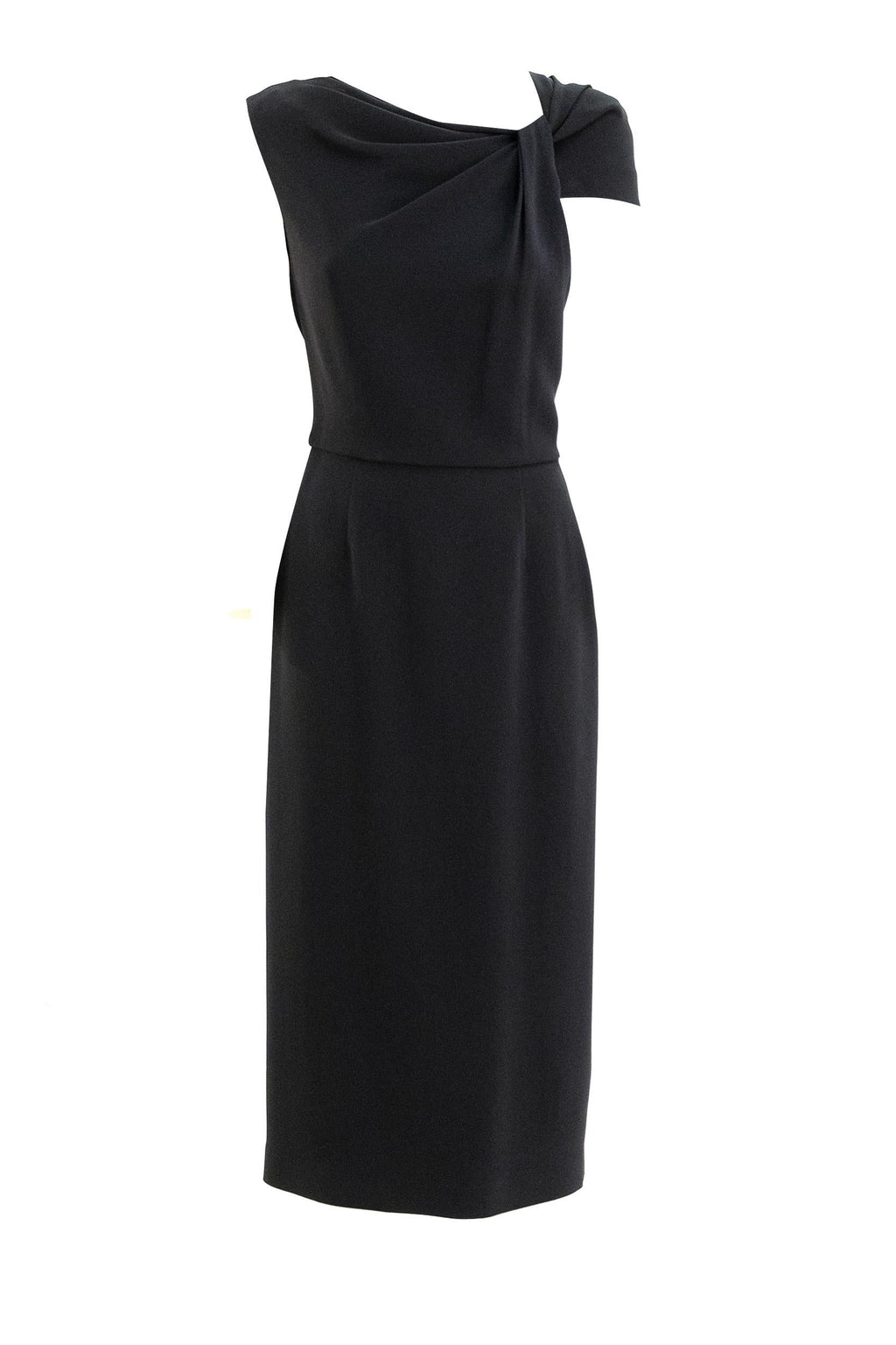 Abito midi in cady di colore nero