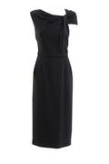 Abito midi in cady di colore nero