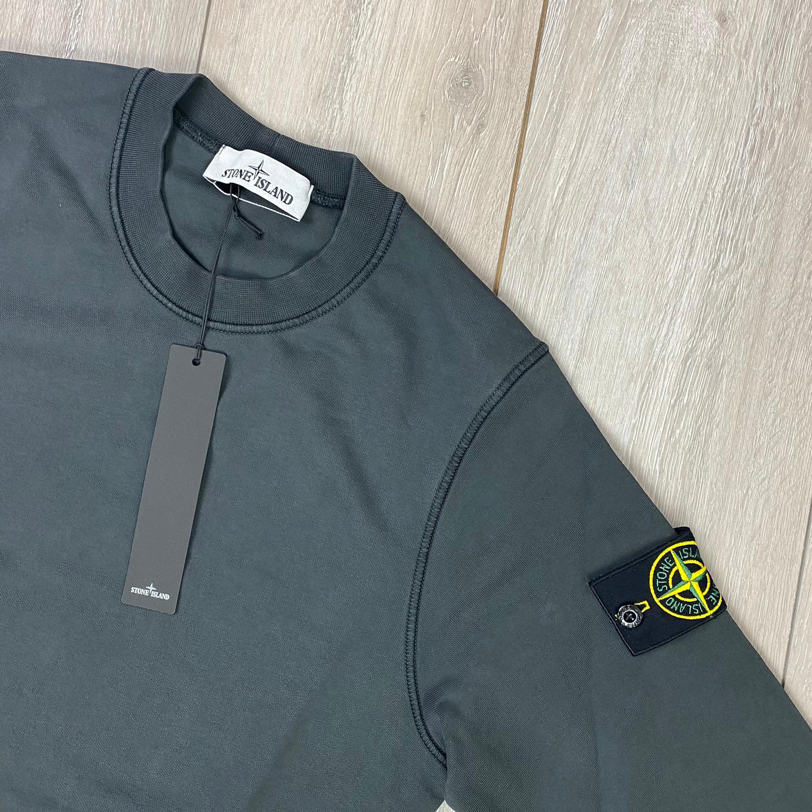 Stone Island Dyed Sweatshirt - Charcoal -Usfansport