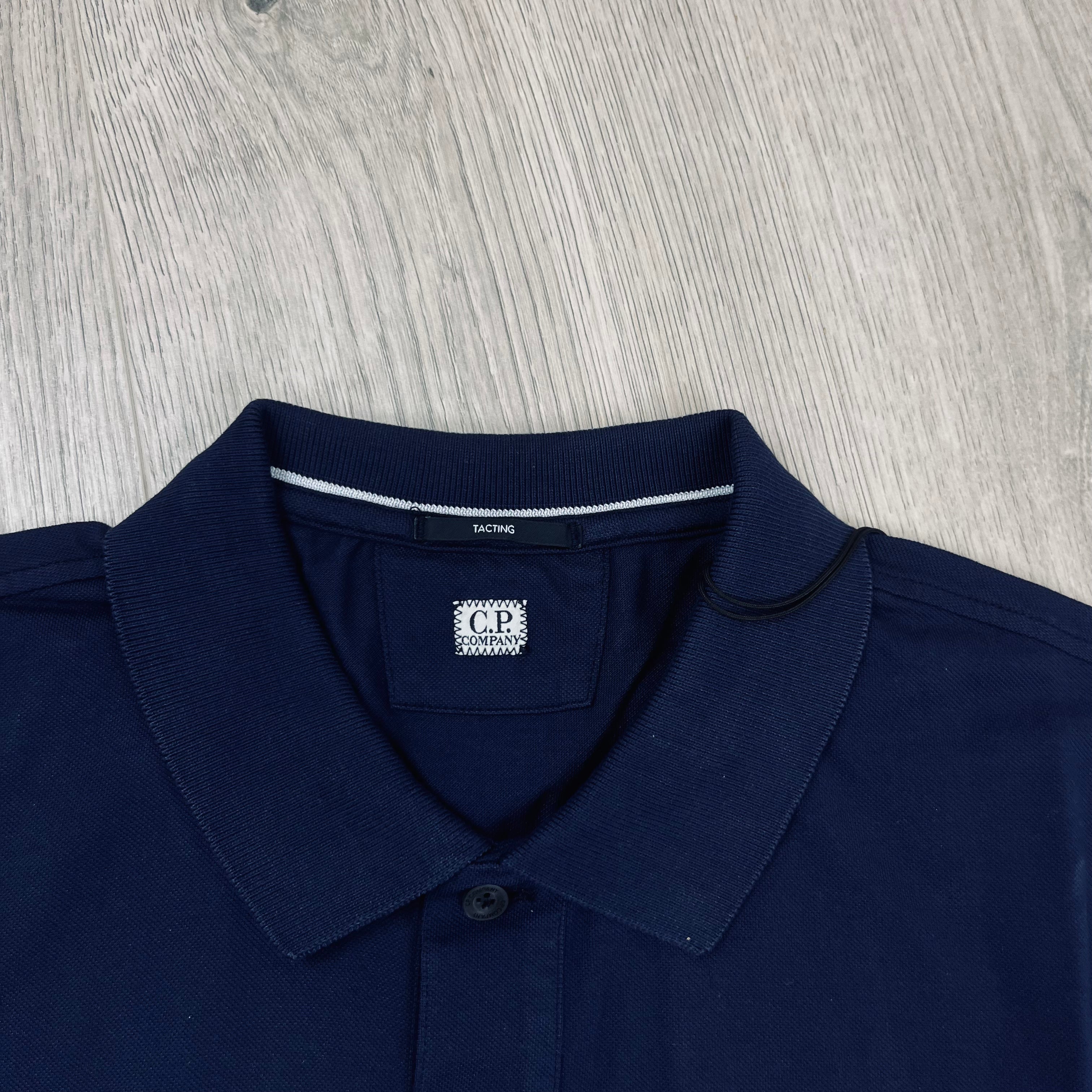 CP Company Piquet Polo Shirt - Medieval Blue -Usfansport