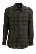 Camicia in cotone a quadri di colore verde