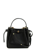 Borsa Romy in pelle martellata di colore nero