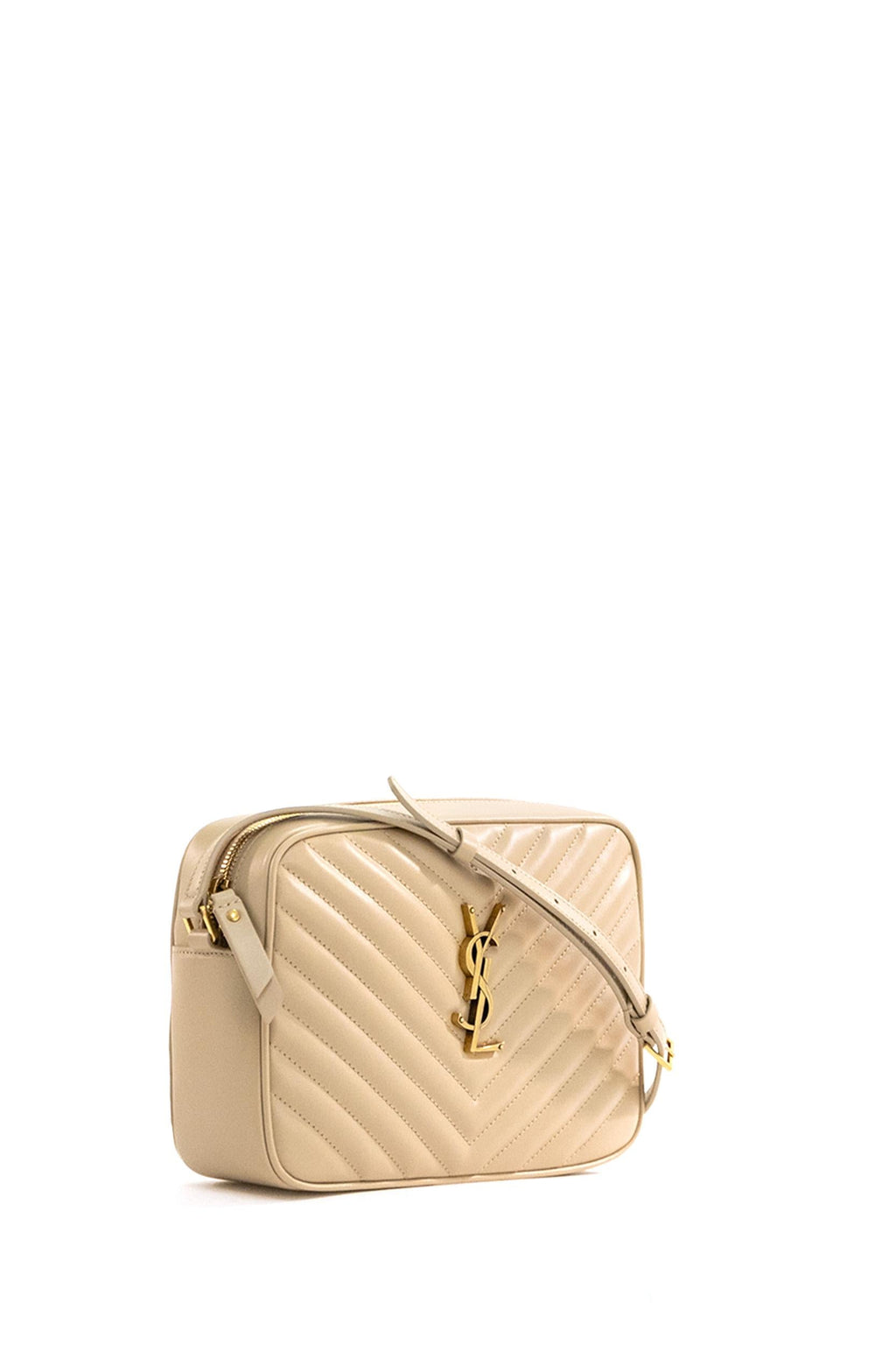 Borsa Lou in pelle matelassé color beige