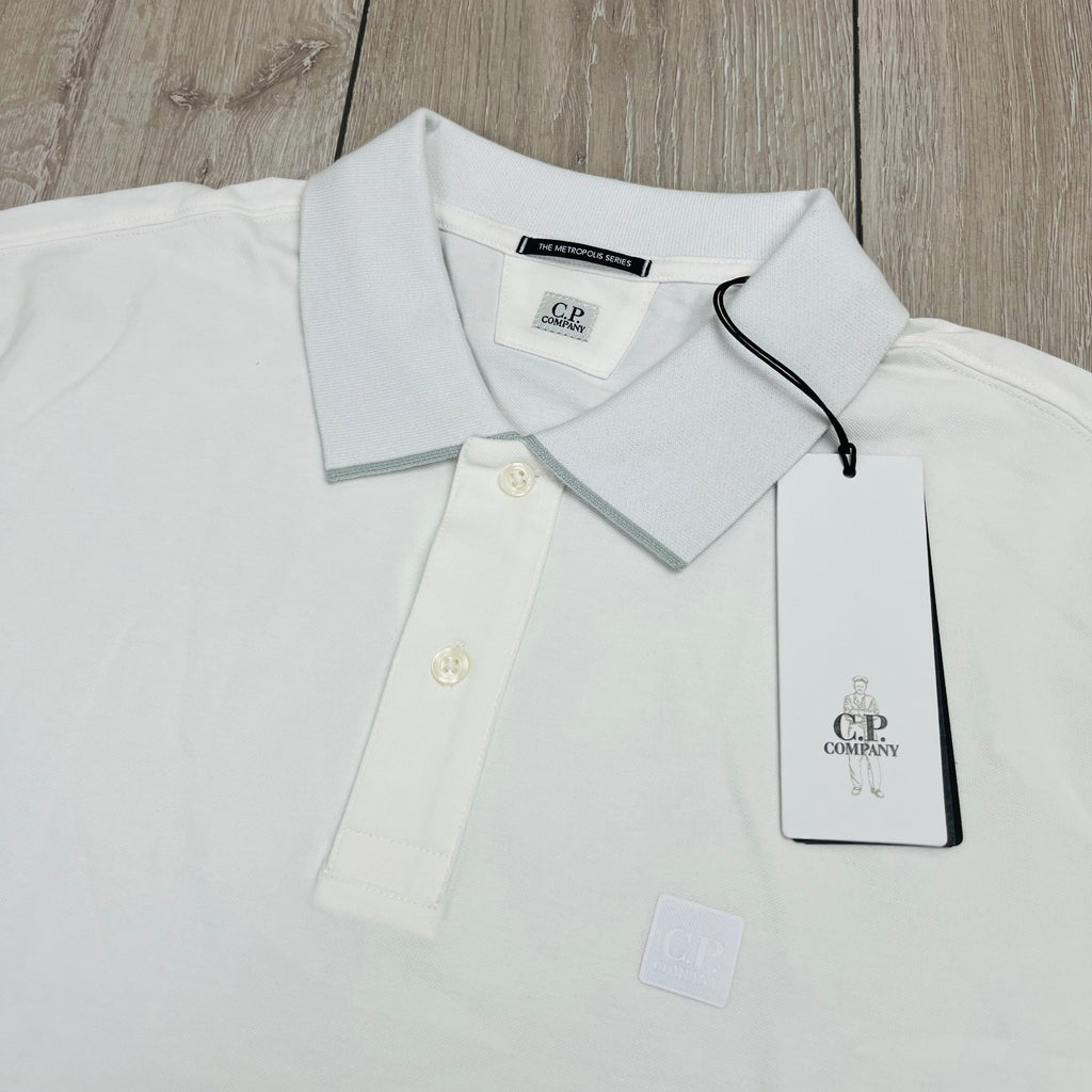 CP Company Metropolis Polo Shirt - White -Usfansport