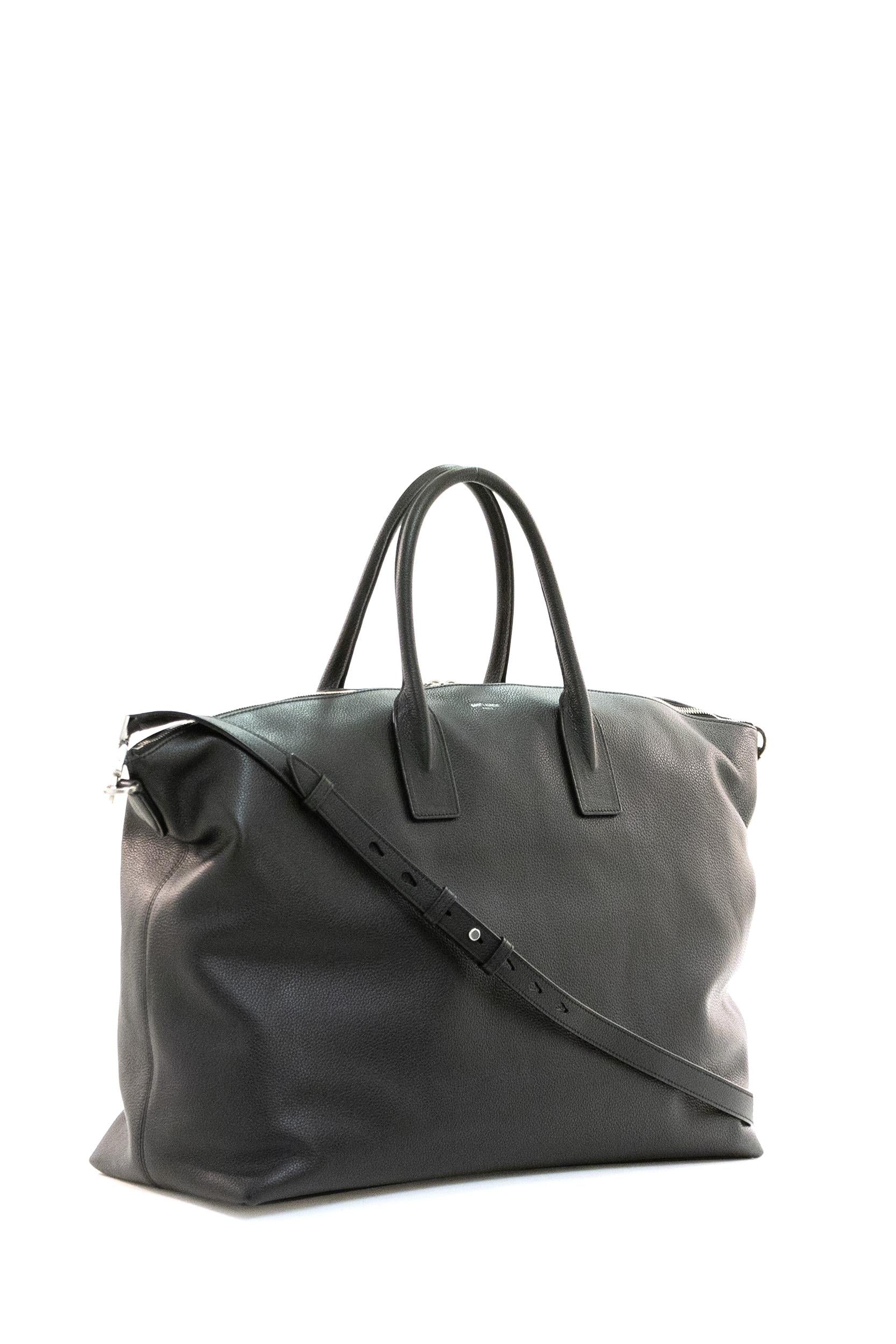 Borsa Giant Bowling in pelle martellata color nero