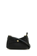 Borsa Romy Top in pelle martellata di colore nero