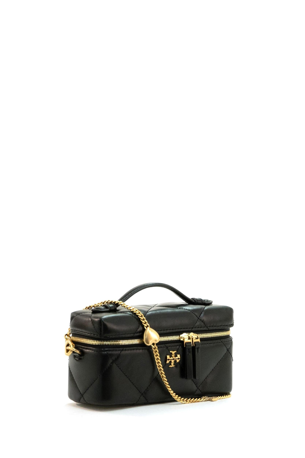 Borsa Vanity Kira in pelle trapuntata di colore nero
