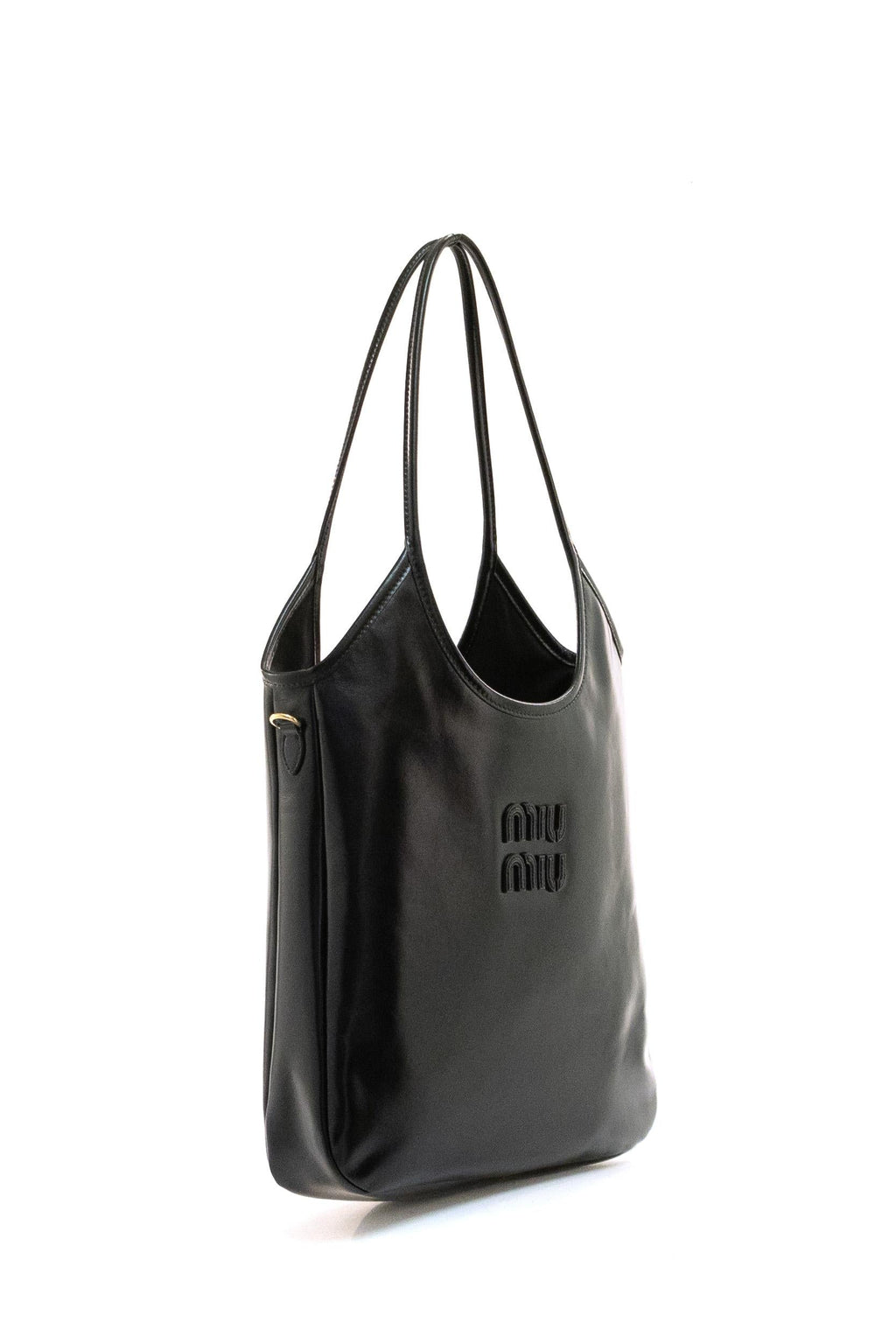 Borsa Ivy in pelle lucida color nero