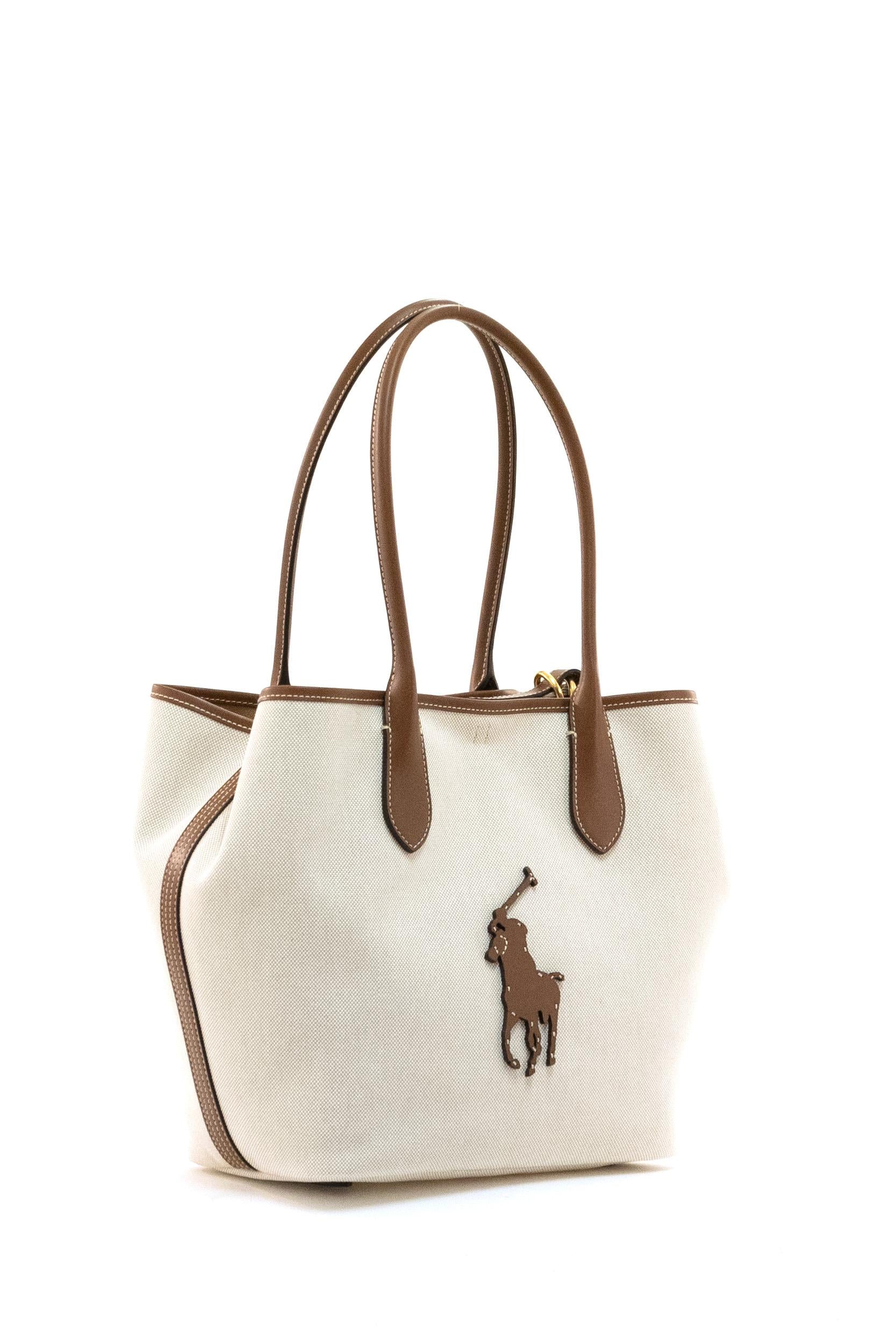Borsa Tote Bellport in tela color naturale