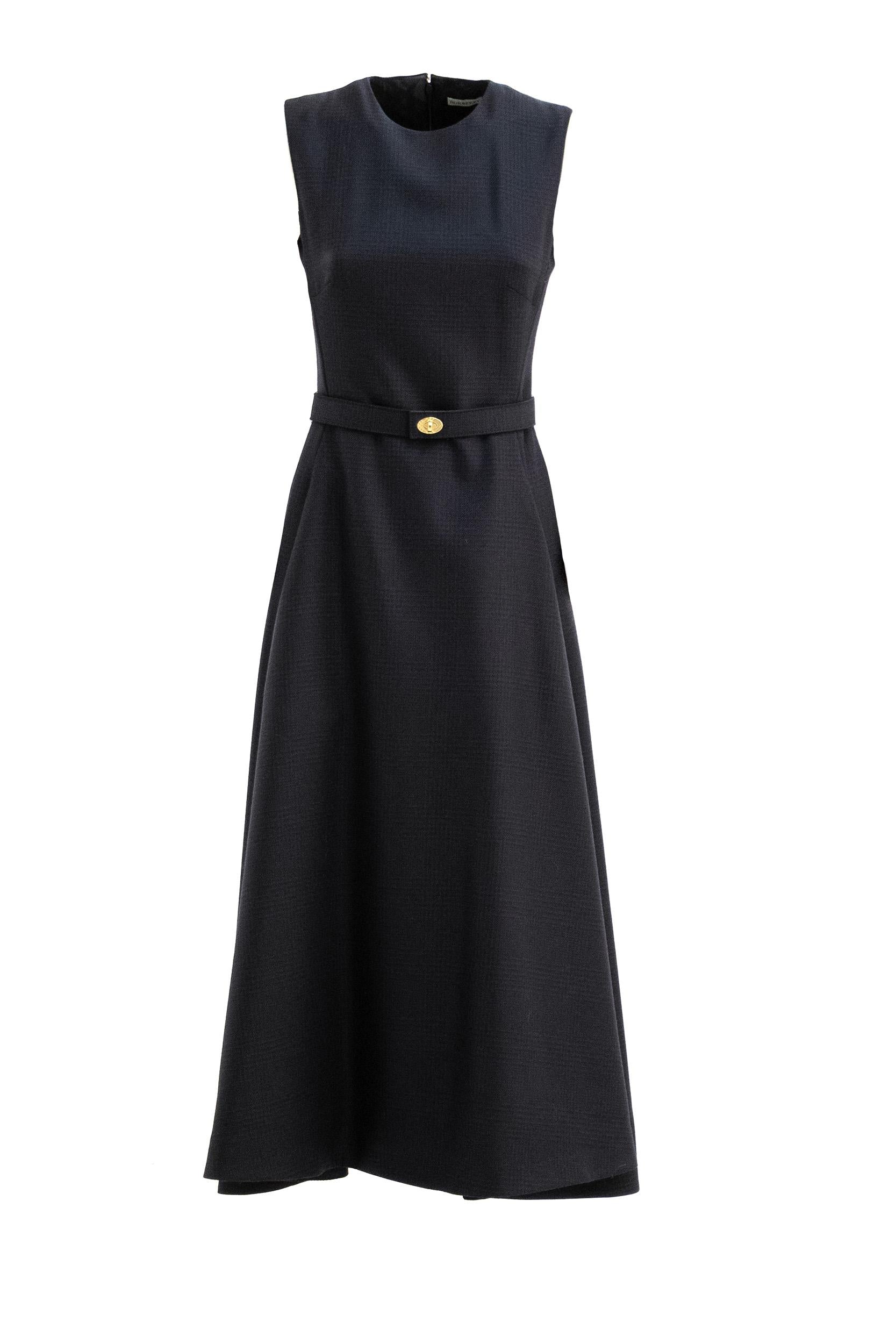 Abito in lana Check color blu