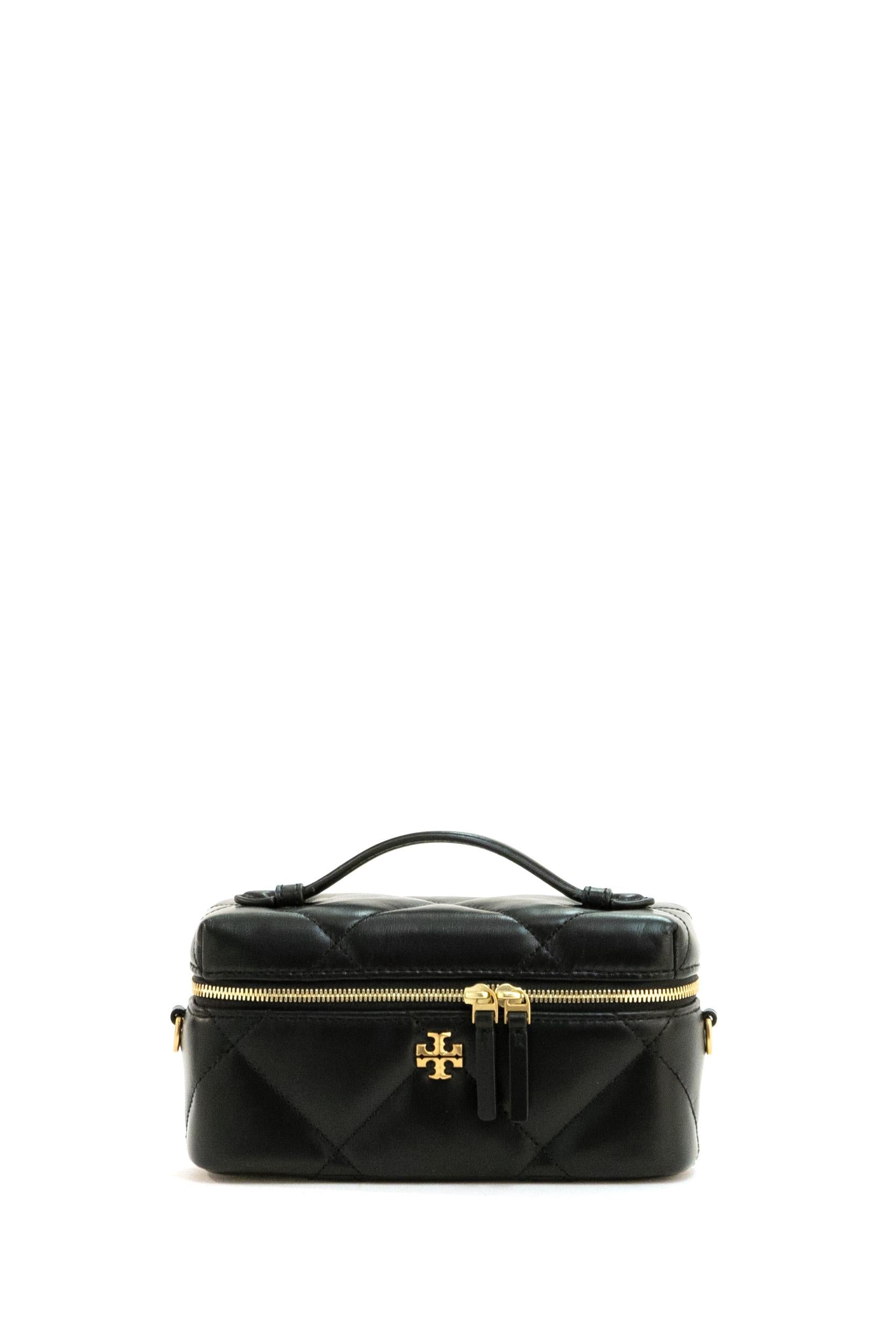 Borsa Vanity Kira in pelle trapuntata di colore nero