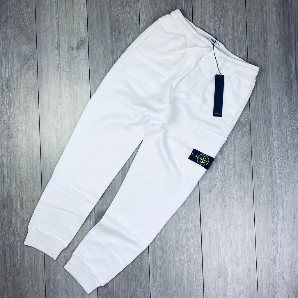 Stone Island Dyed Sweatpants - White -Usfansport