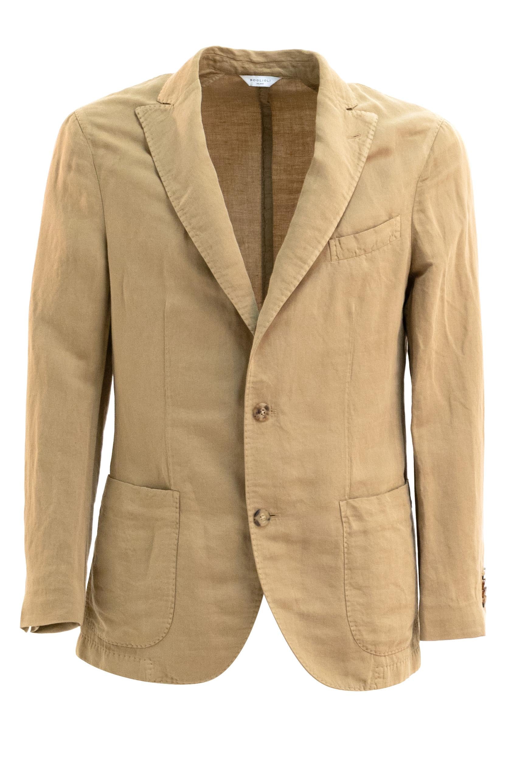 Abito in lino e cotone di colore beige