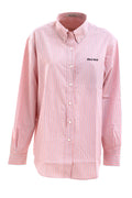 Camicia in cotone a righe di colore rosa e bianco
